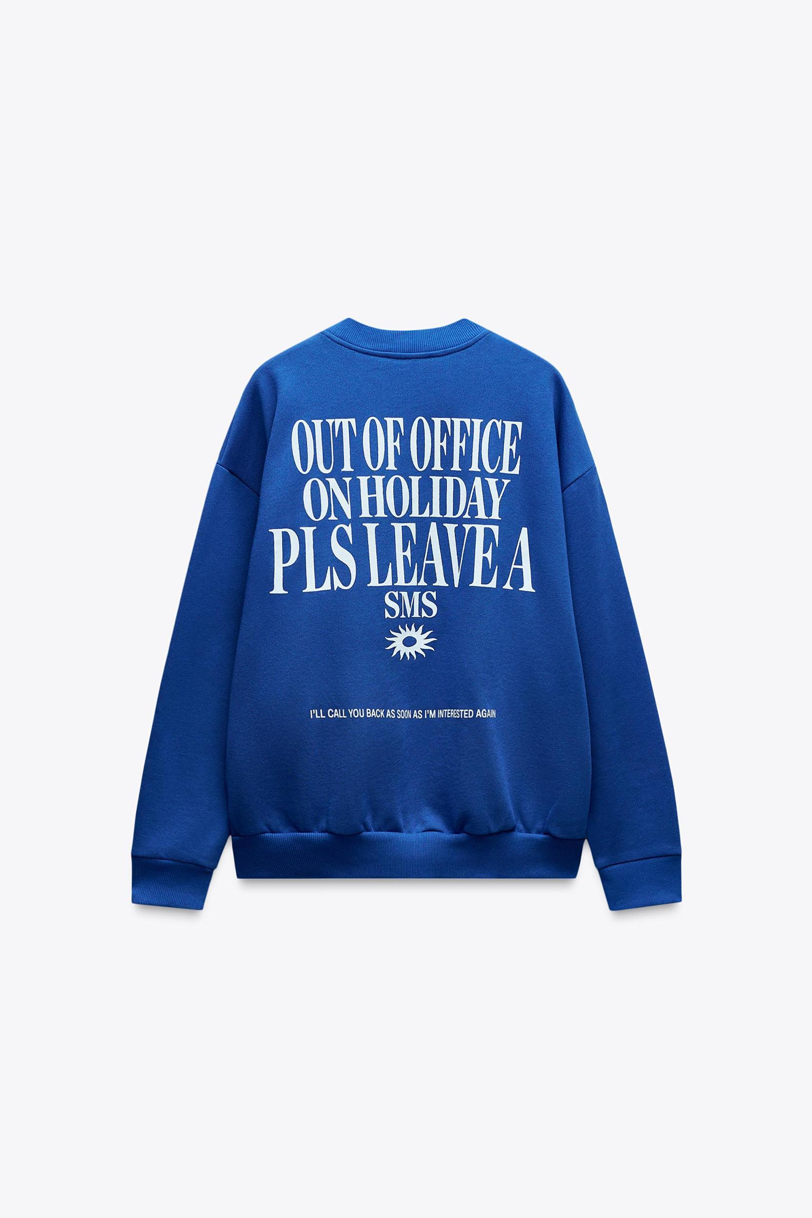 PRINTED SLOGAN SWEATSHIRT Product Image