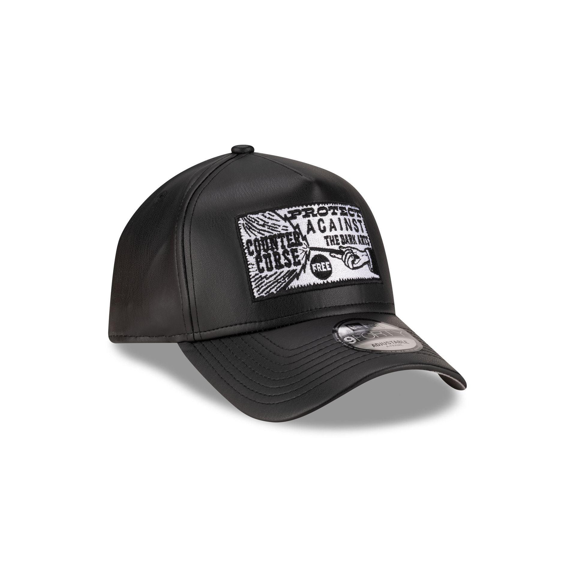 Harry Potter Dark Arts Faux Leather 9FORTY A-Frame Snapback Hat Male Product Image