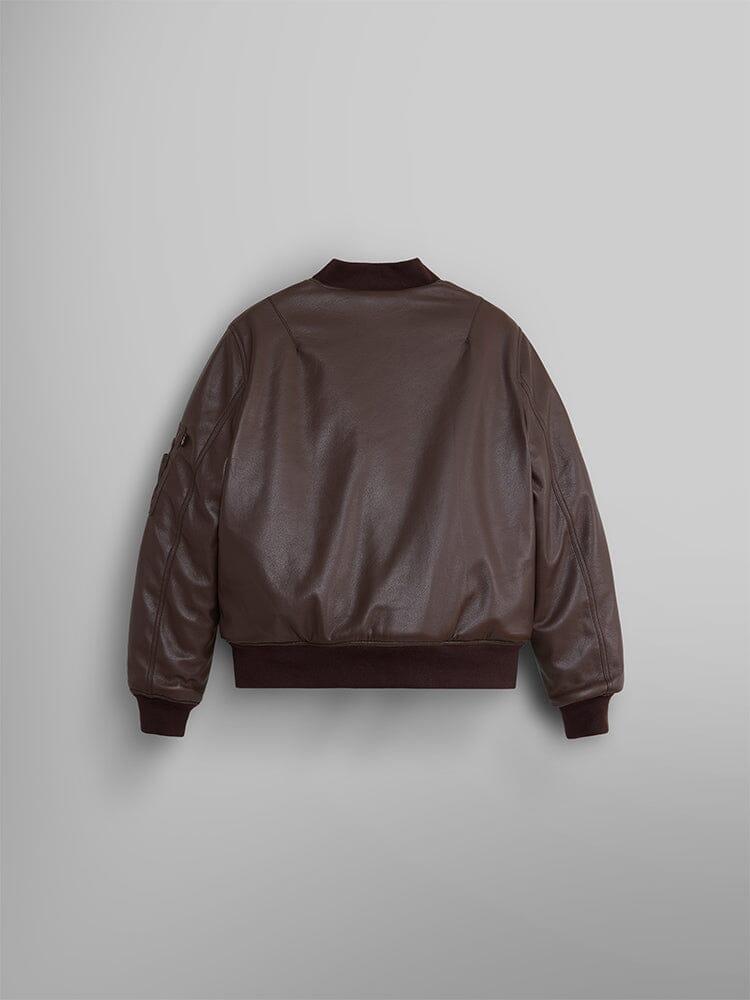 WOMEN'S REVERSIBLE FAUX LEATHER MA-1 BOMBER JACKET Female Product Image