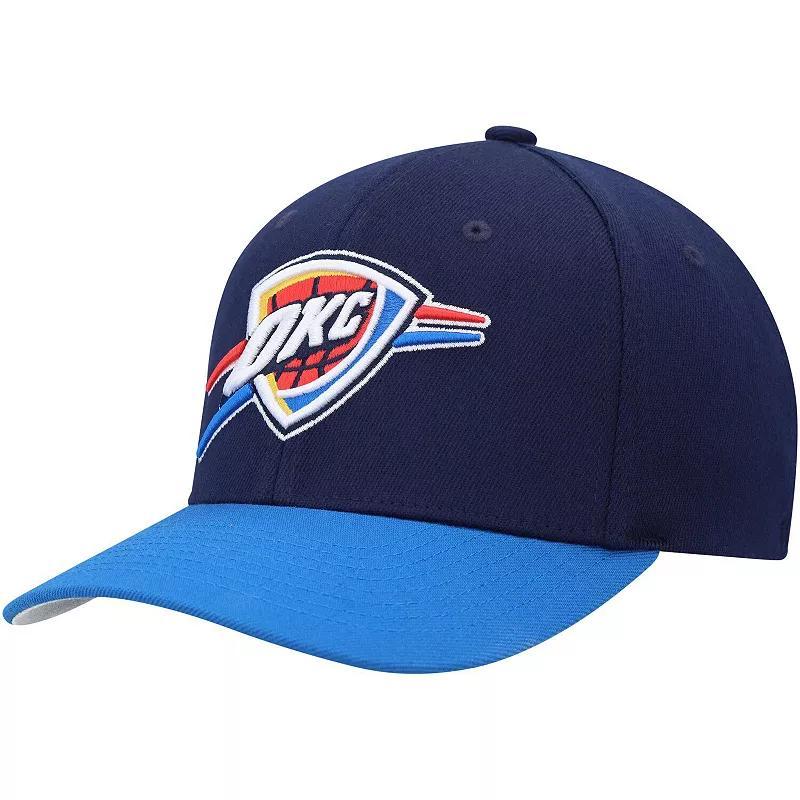 Mens Mitchell & Ness /Blue Oklahoma City Thunder MVP Team Two-Tone 2.0 Stretch-Snapback Hat Product Image