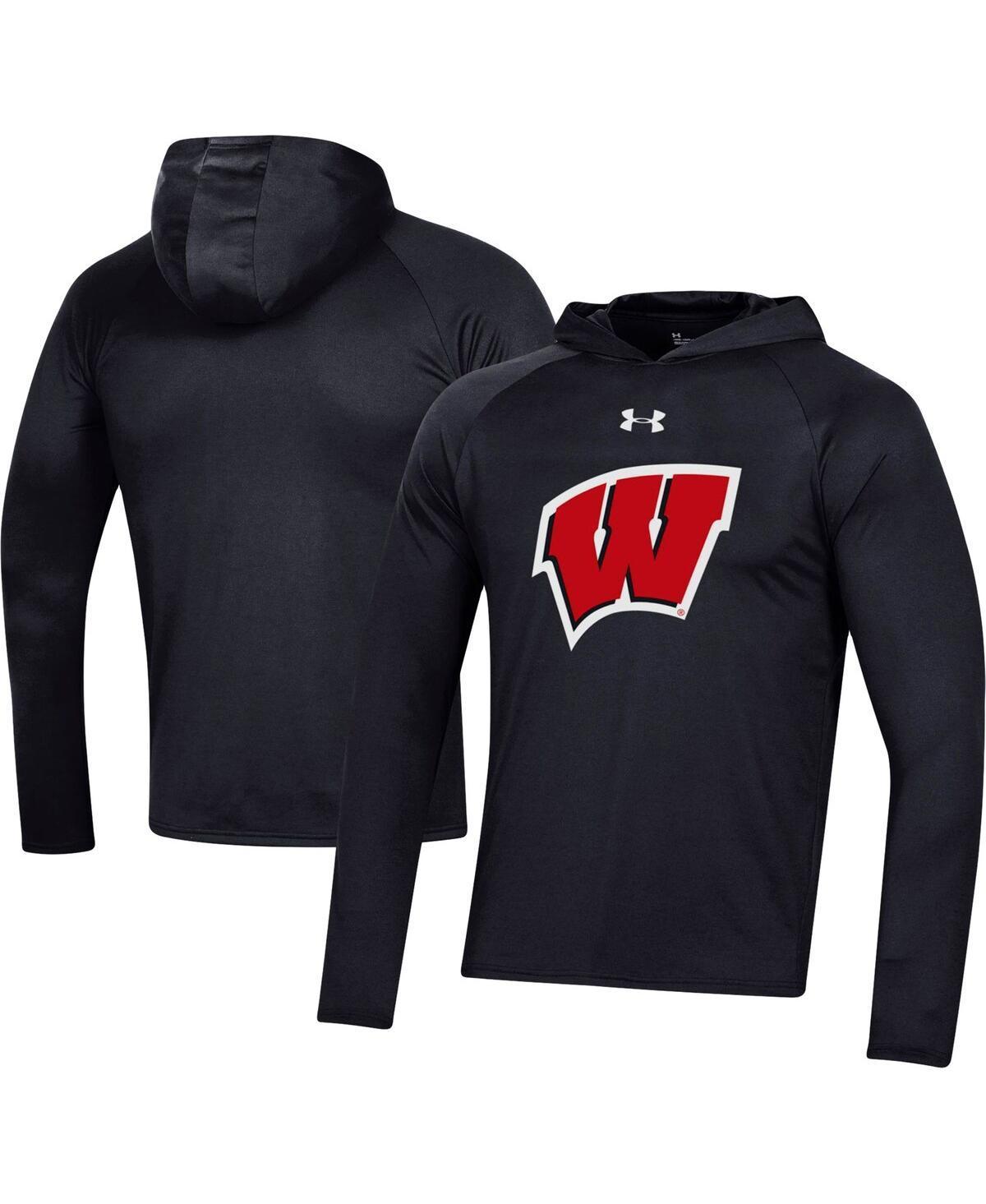 Men's Under Armour Red Maryland Terrapins School Logo Raglan Long Sleeve Hoodie Performance T-Shirt, Size: 2XL Product Image
