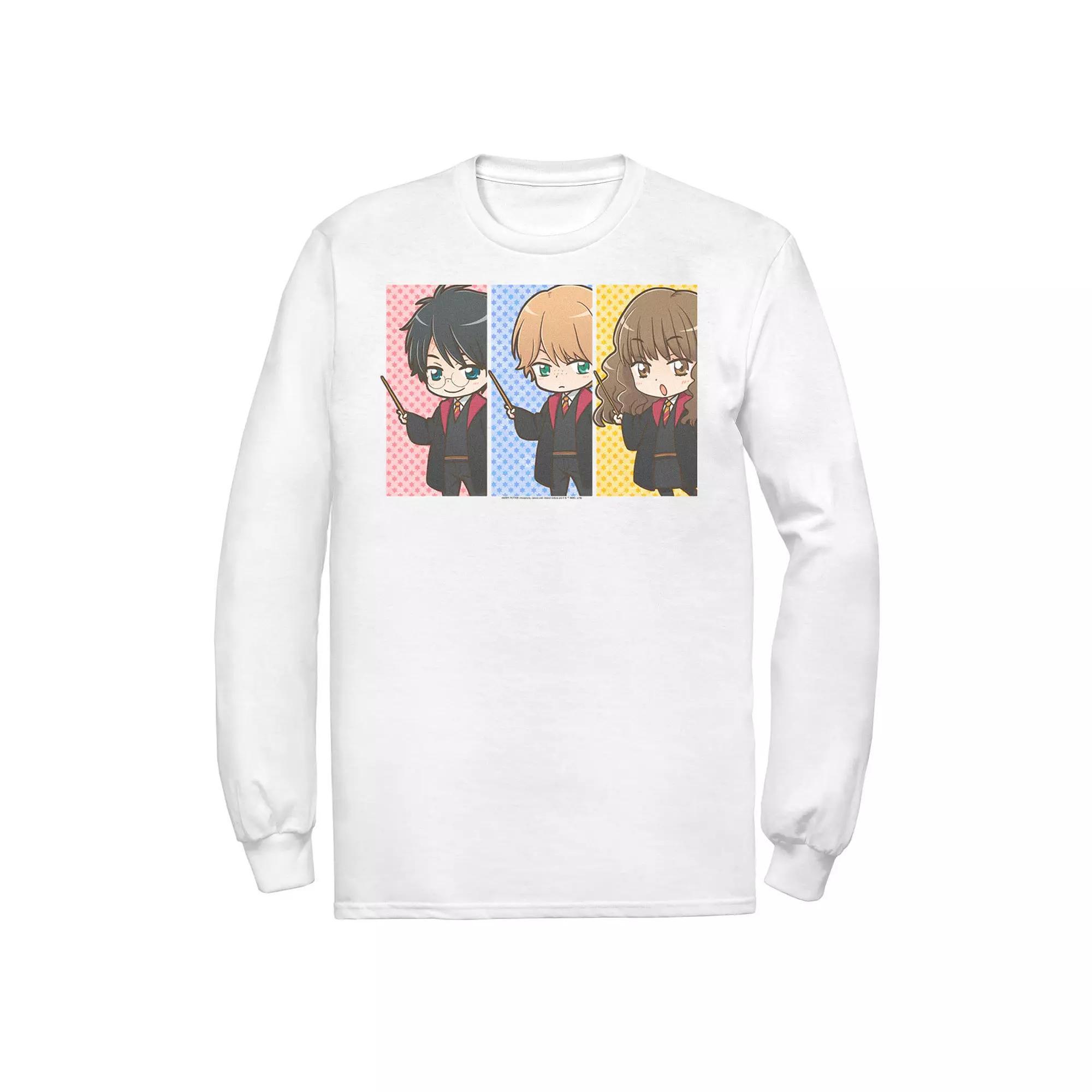 Men's Harry Potter Hermione Granger Ron Weasley Anime Panel Tee, Size: XXL, White Product Image
