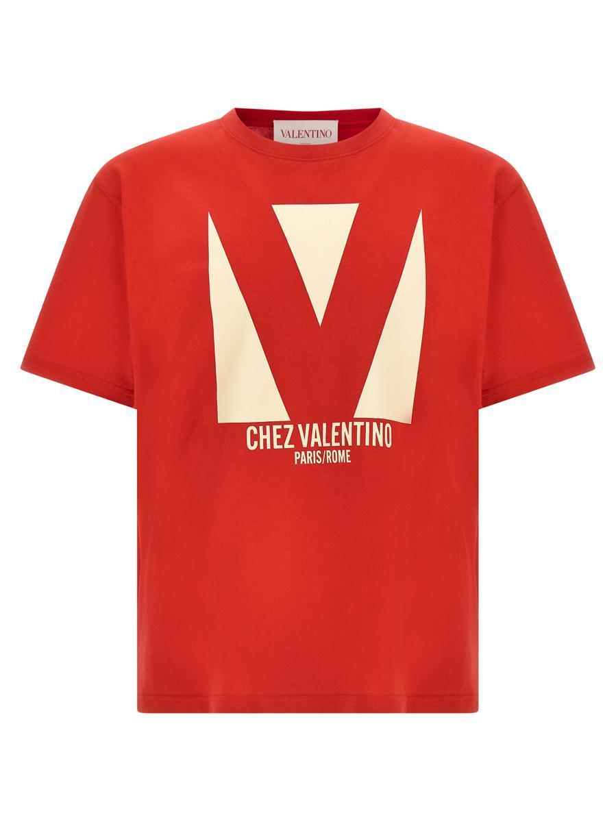 VALENTINO T-shirt Logo In Red Product Image