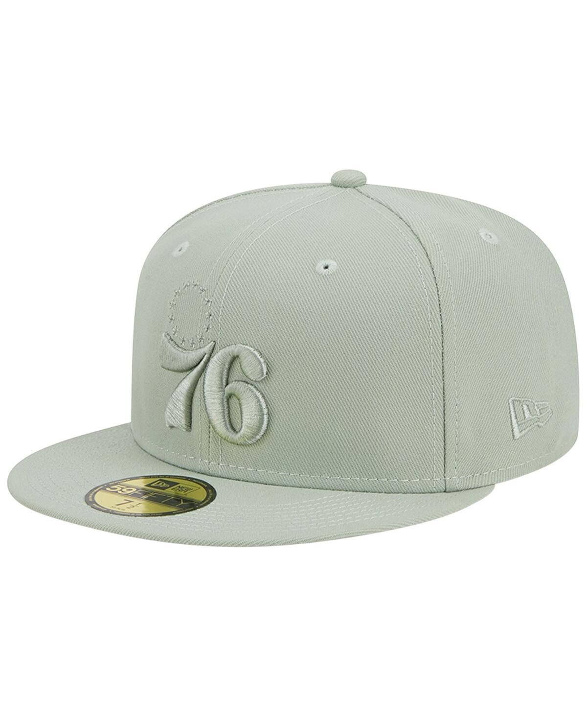 Men's New Era Light Green Philadelphia 76ers Sage Color Pack 59FIFTY Fitted Hat, Size: 7 7/8, 76r Lt Gre Product Image