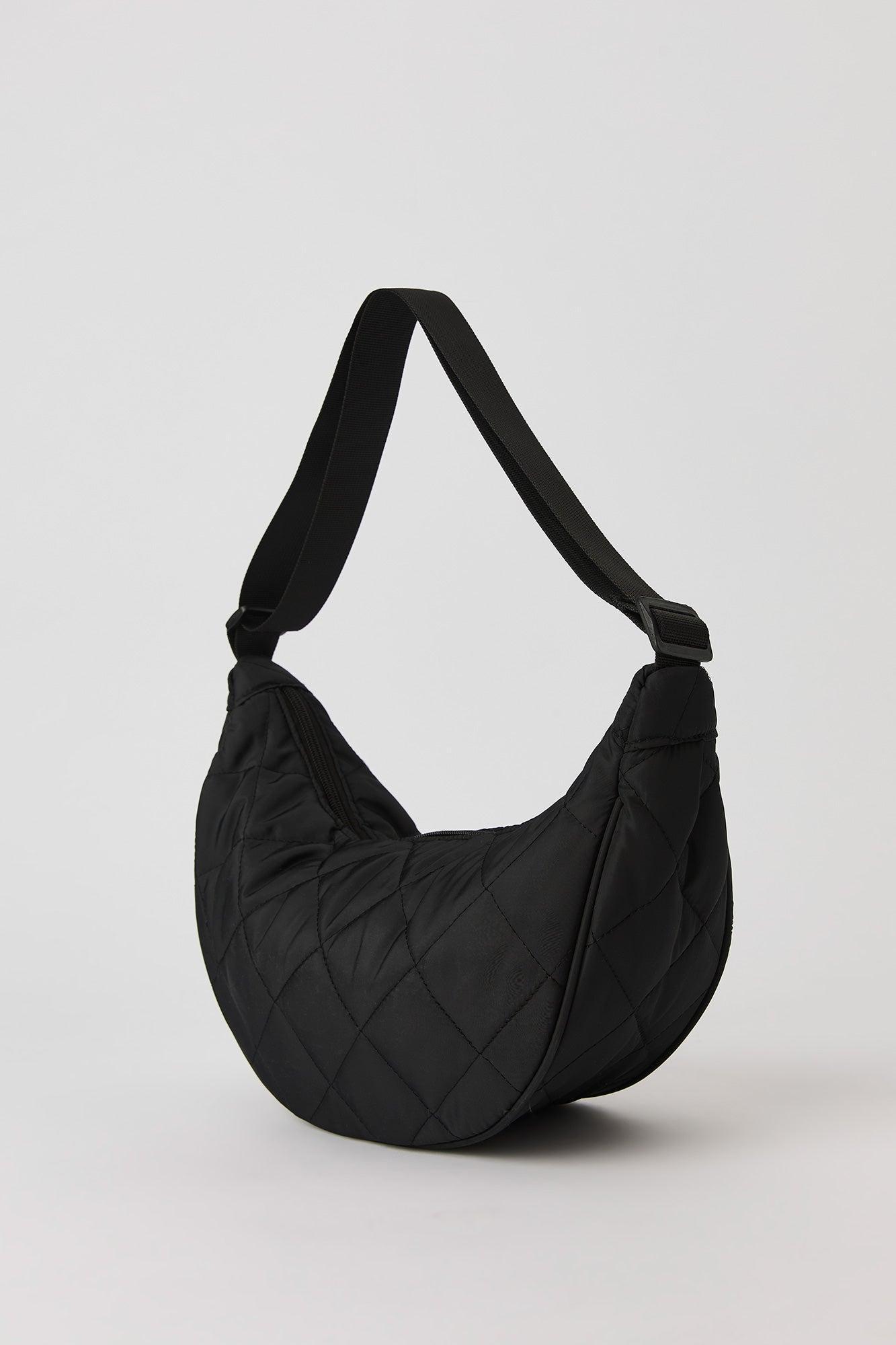 Quilted Nylon Half Moon Shoulder Bag Female Product Image