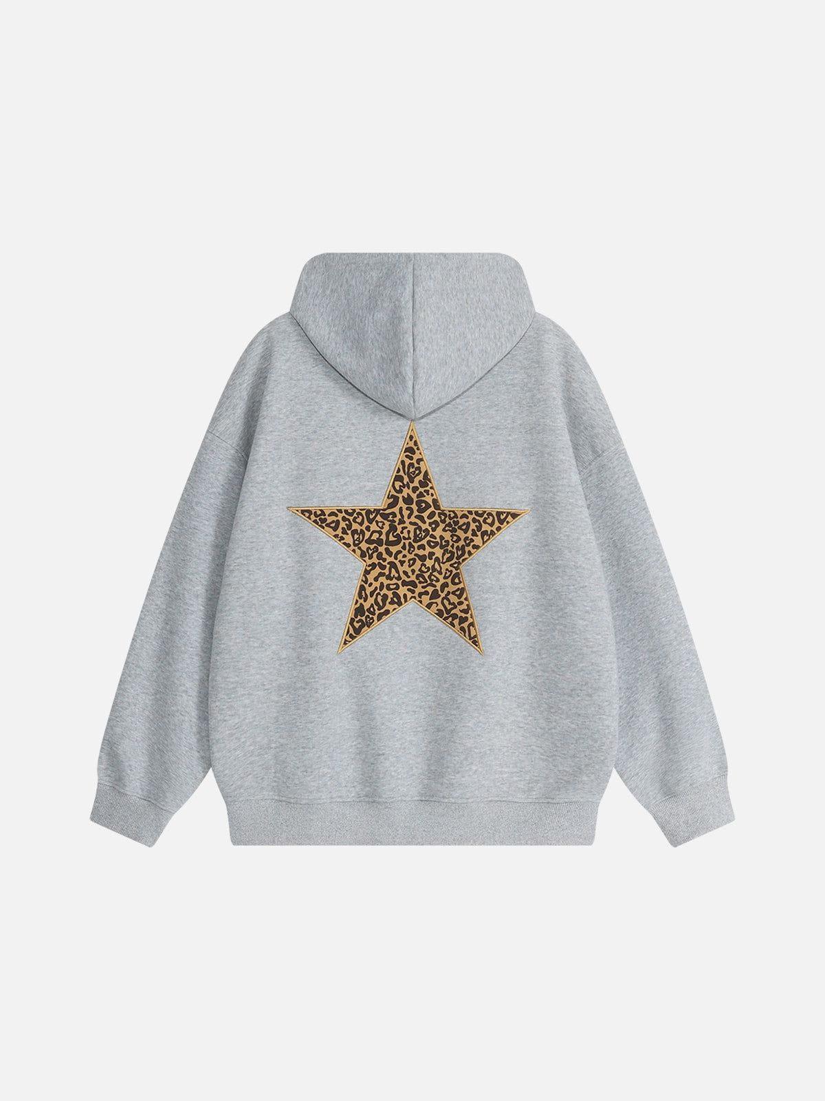 Aelfric Eden Leopard Print Star Hoodie Product Image