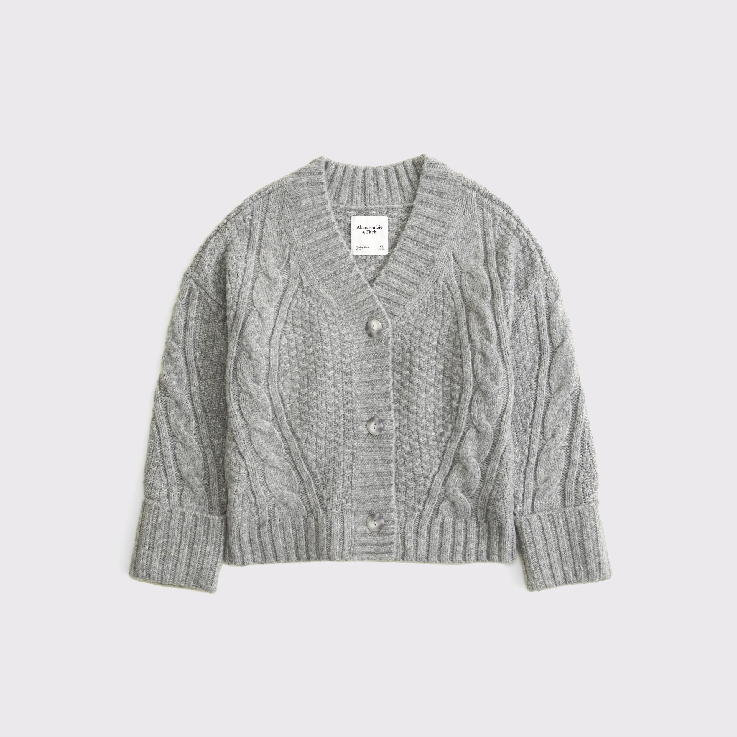 Seed-Stitch Cable Cardigan Product Image