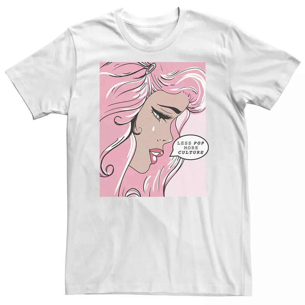 Big & Tall Trendy "Less Pop More Culture" Poster Tee, Men's, Size: XL Tall, Black Product Image