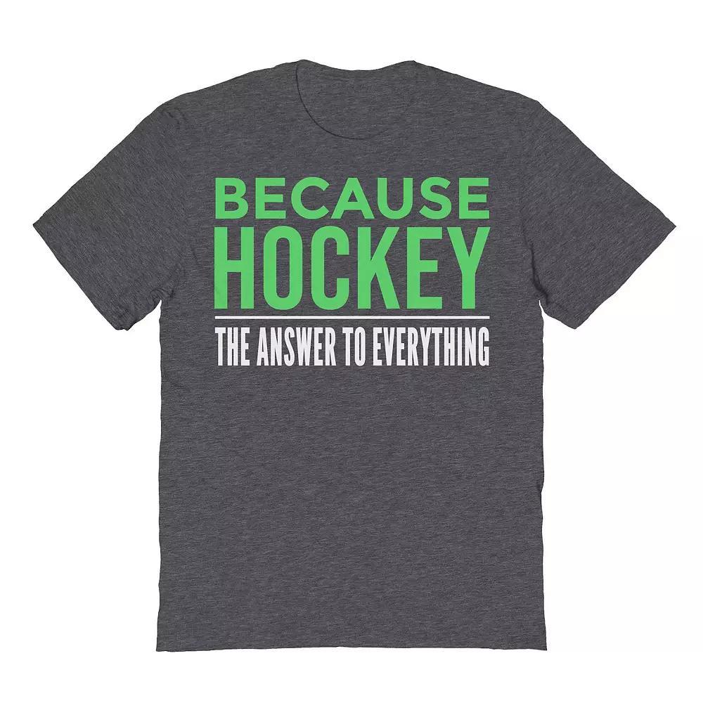 Men's Duke & Sons Because Hockey Graphic Tee, Size: XXL, Dark Grey Product Image