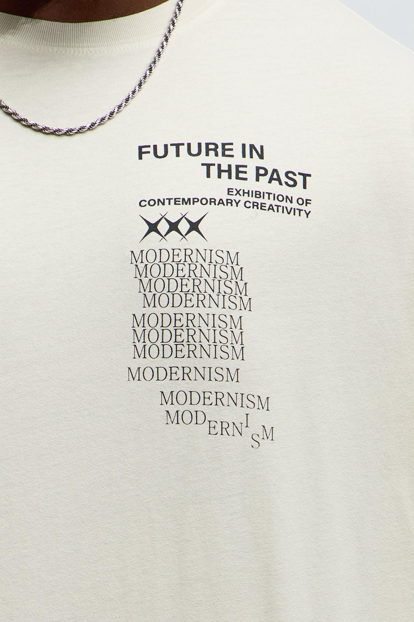 Modernism Art Center Oversized Short Sleeve Tee - Cream Product Image