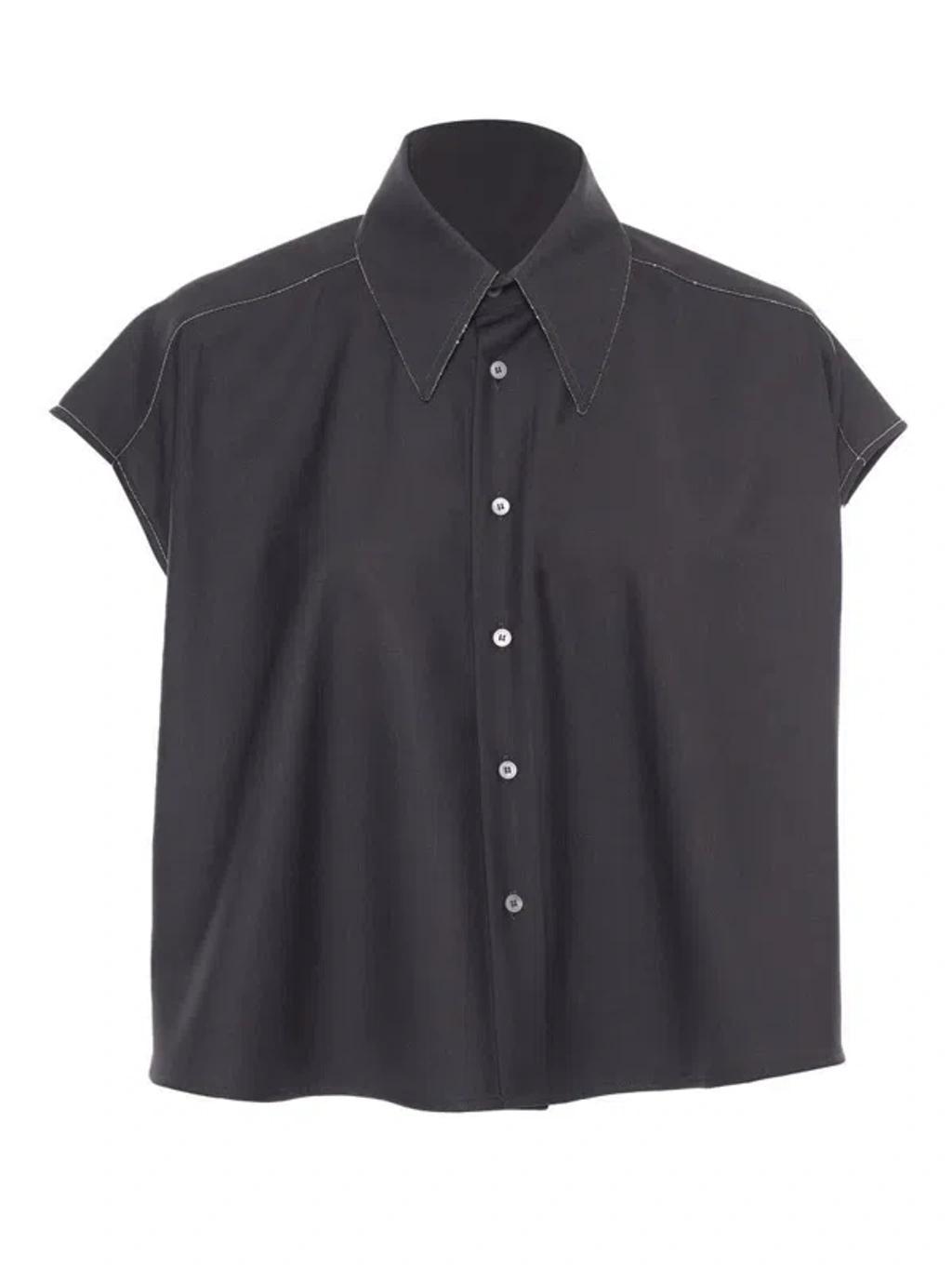 FABIANA FILIPPI Embellished Buttoned Sleeveless Shirt In Black Product Image