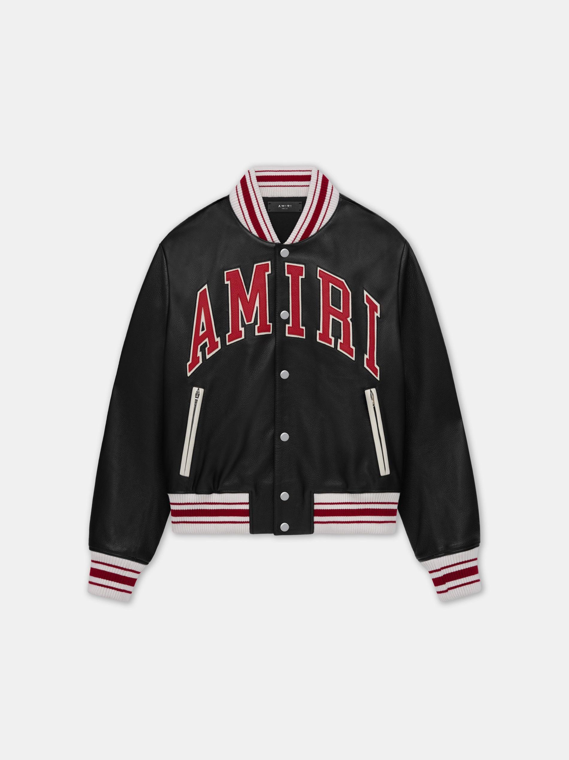 AMIRI LEATHER BOMBER - Black Male Product Image