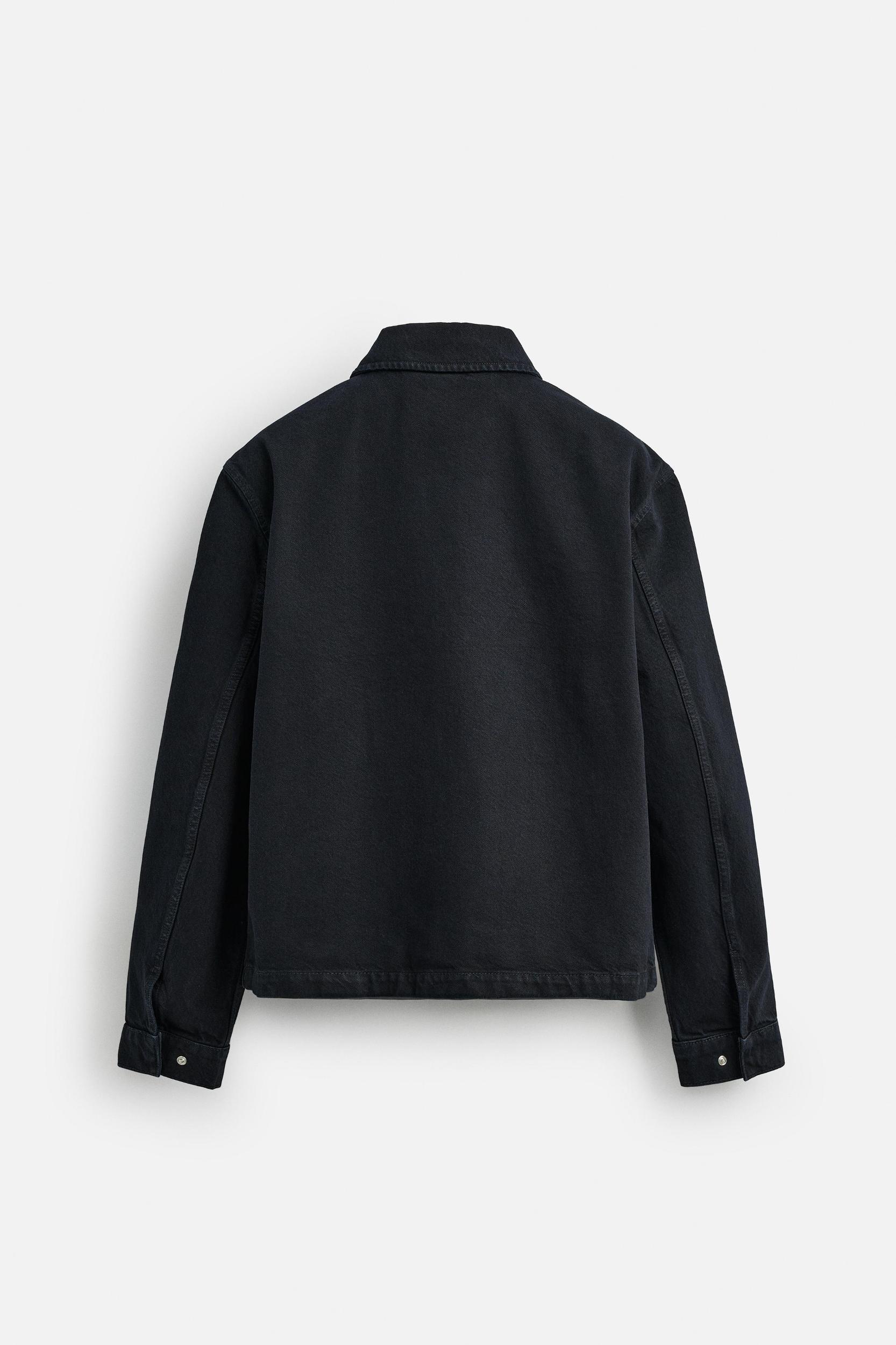 ZIPPERED DENIM JACKET Product Image
