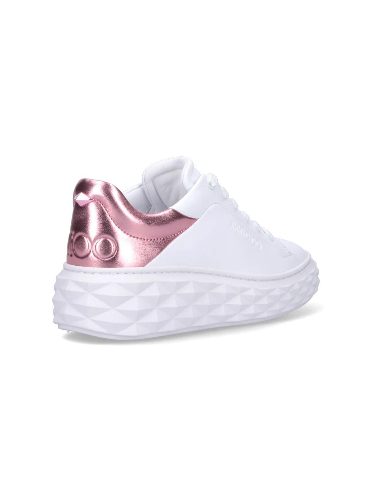 JIMMY CHOO Diamond Maxi Metallic-effect Sneakers In Black Product Image