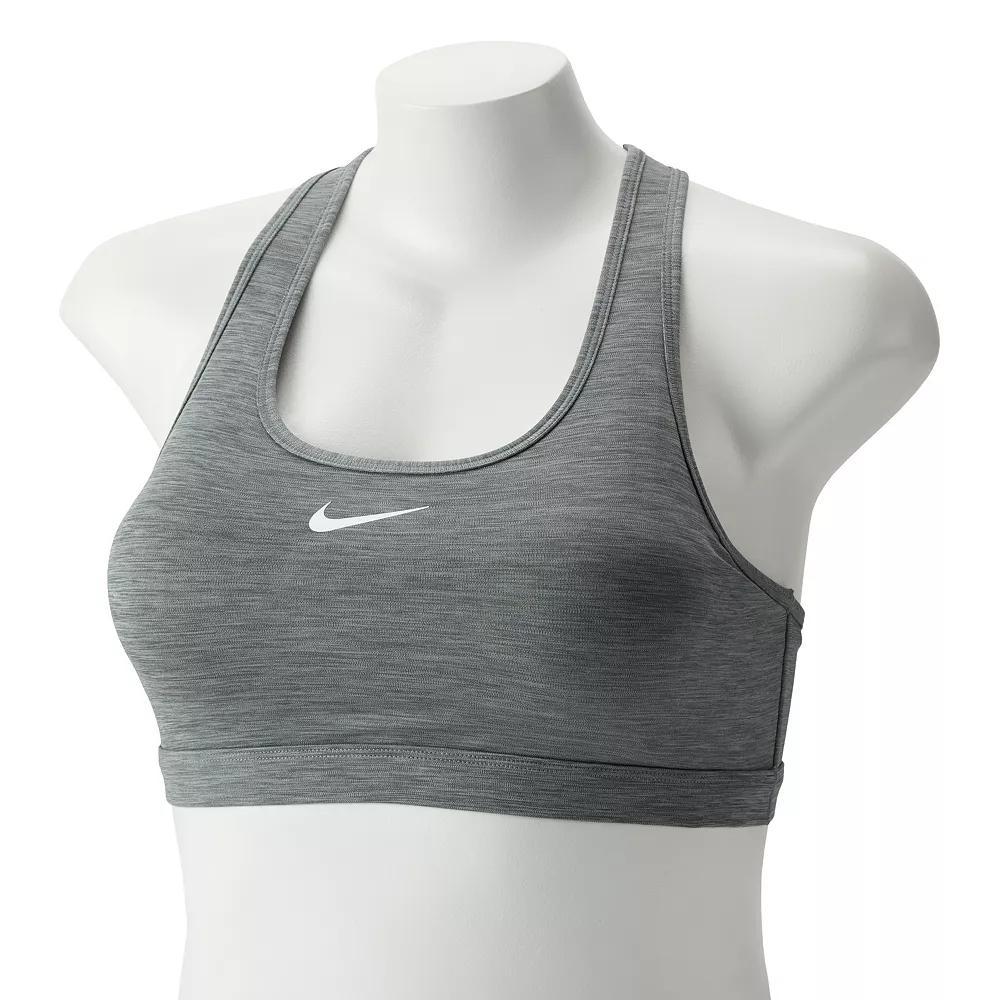 Nike Women's Swoosh Medium Support Sports Bra in White/White Size 2XL 100% Polyester/Spandex Product Image