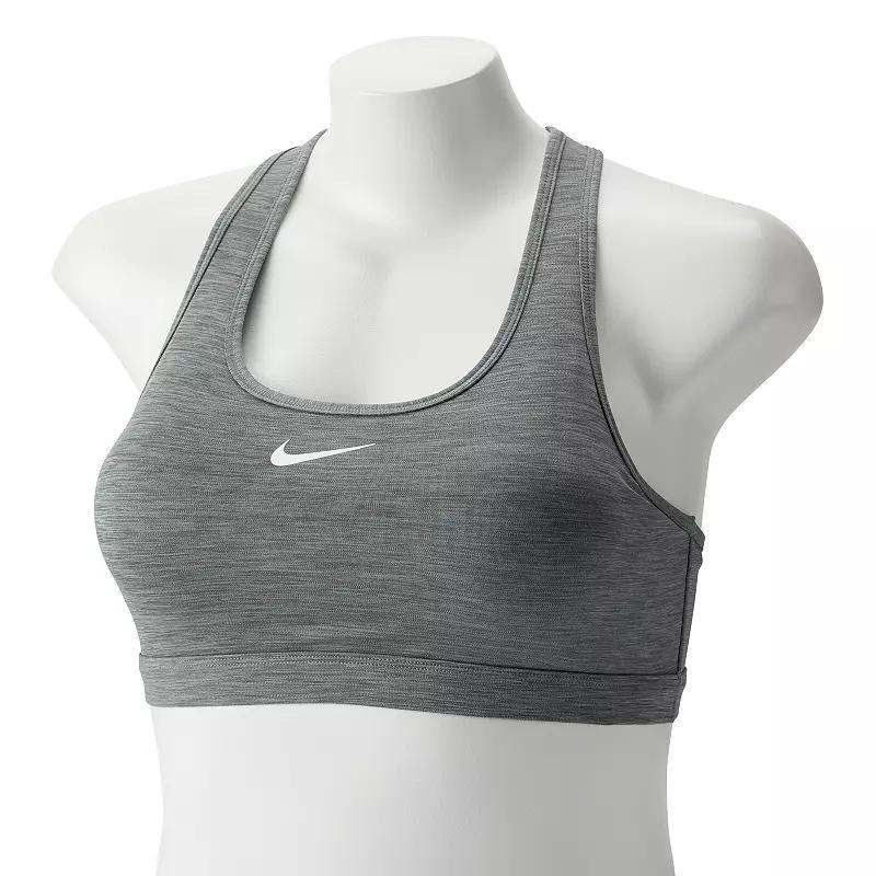 Nike Women's Swoosh Medium Support Sports Bra in White/White Size 2XL 100% Polyester/Spandex Product Image