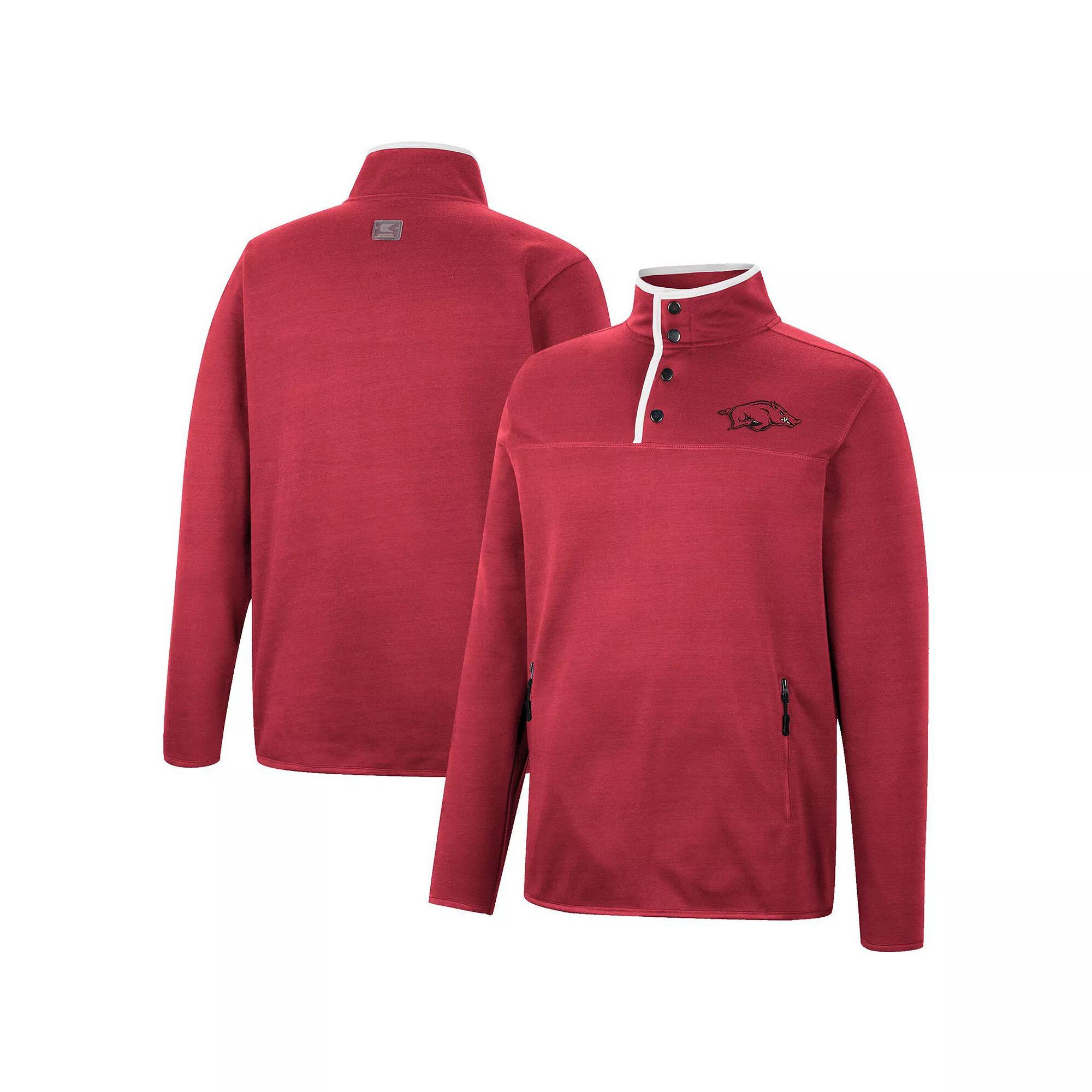 Men's Colosseum Crimson Oklahoma Sooners Rebound Quarter-Snap Jacket, Size: 2XL, Red Product Image