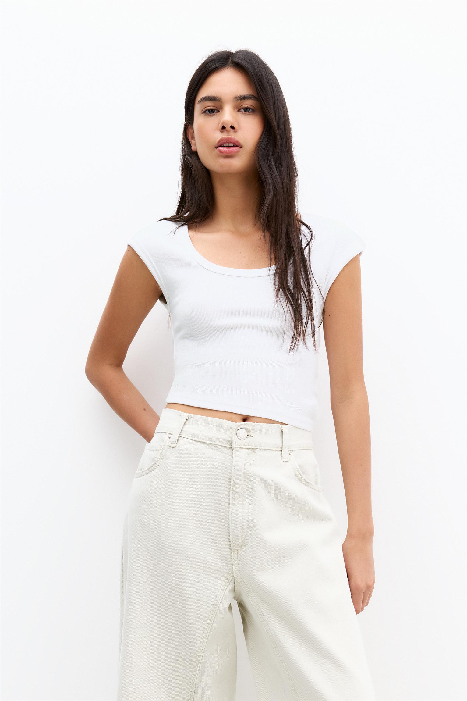 Ribbed short sleeve T-shirt Product Image