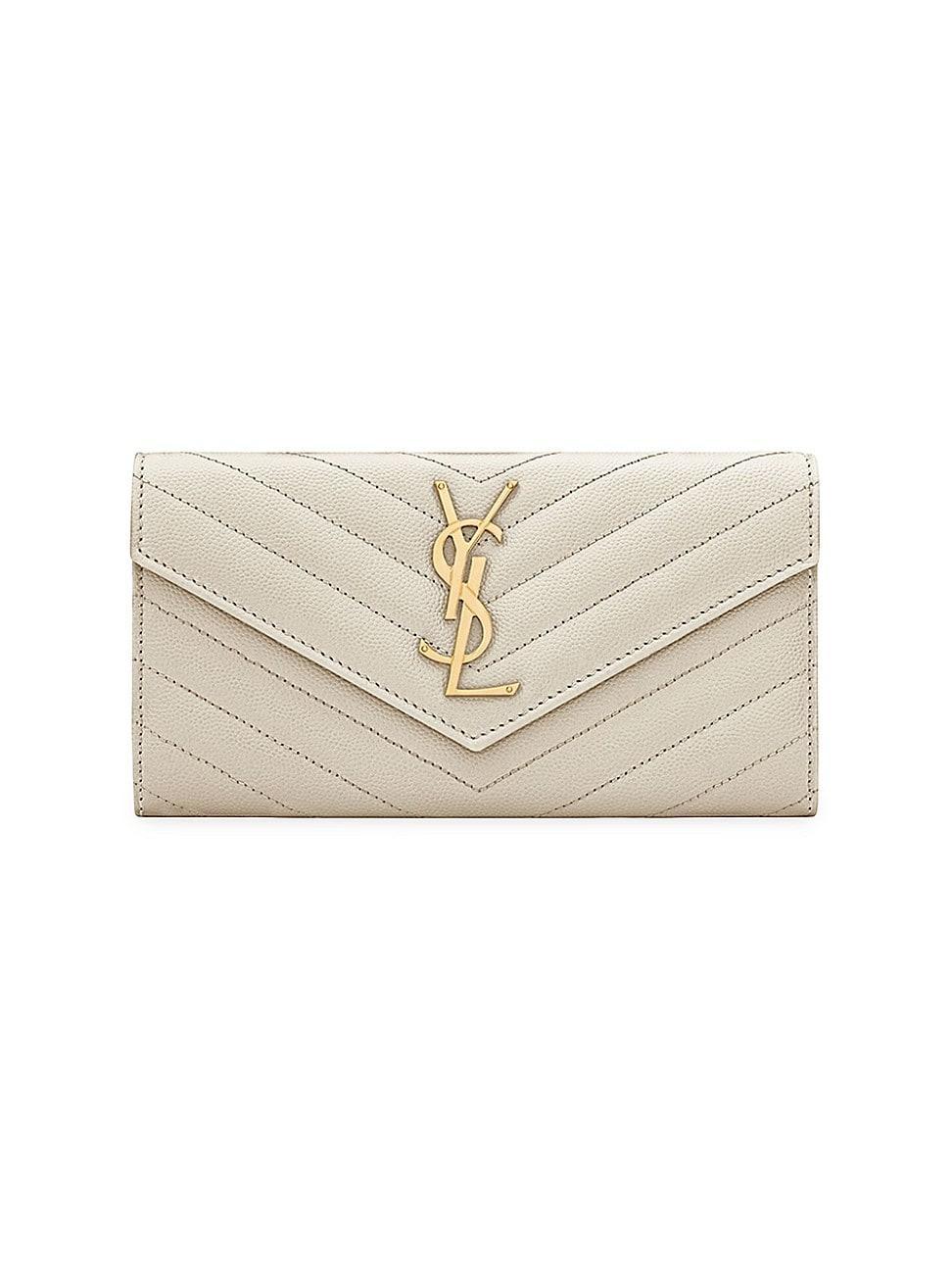 Womens Cassandre Matelasse Large Flap Wallet in Grain De Poudre Embossed Leather Product Image