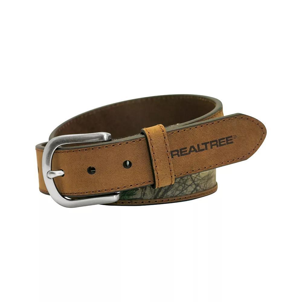 Men's Realtree Camouflage Genuine Leather Belt, Size: 38, Brown Product Image