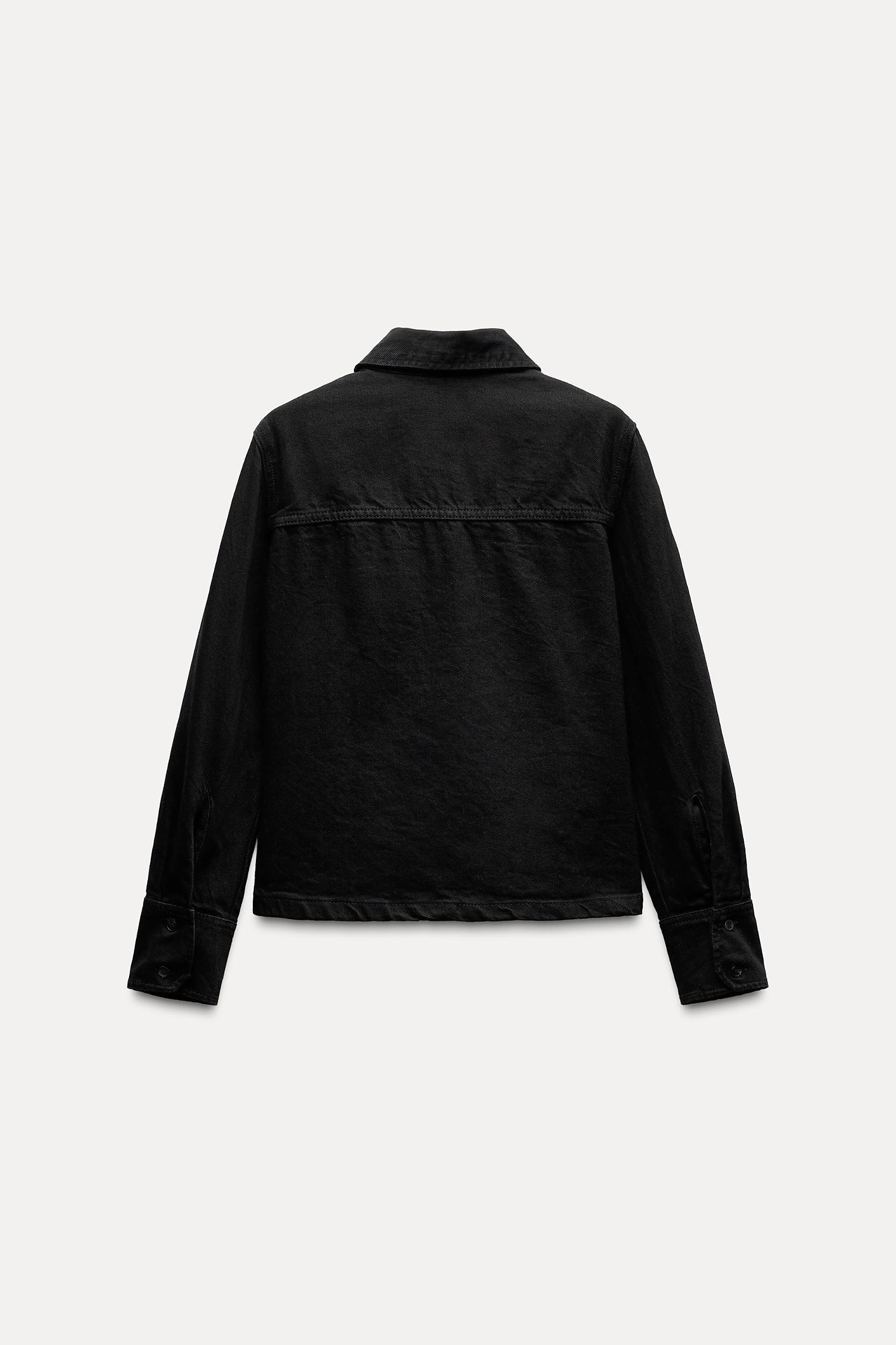 SLIM DENIM SHIRT ZW COLLECTION Product Image