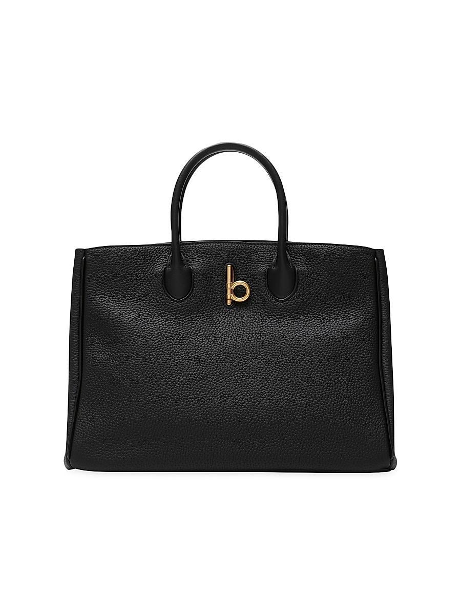 Womens Rocking Horse Leather Tote Bag Product Image