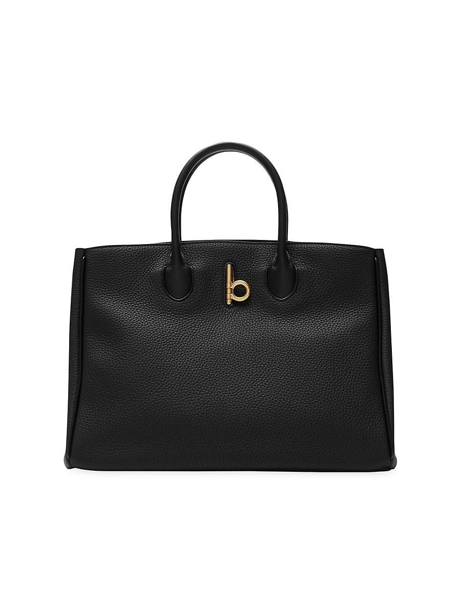 Womens Rocking Horse Leather Tote Bag Product Image