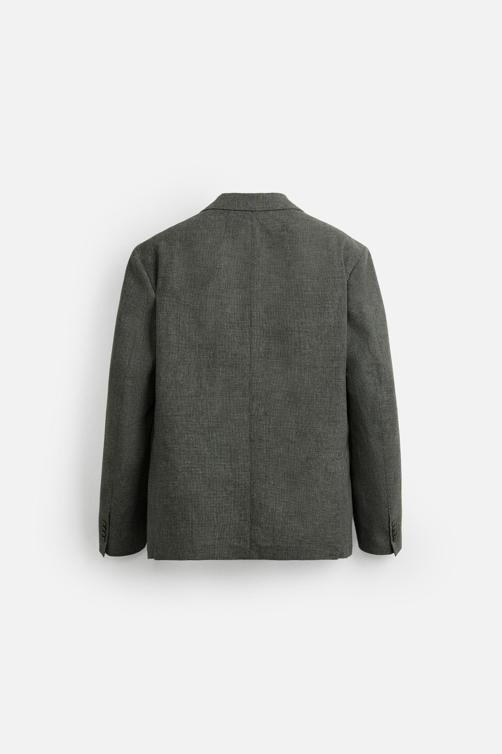 HOUNDSTOOTH LINEN BLEND SUIT JACKET Product Image