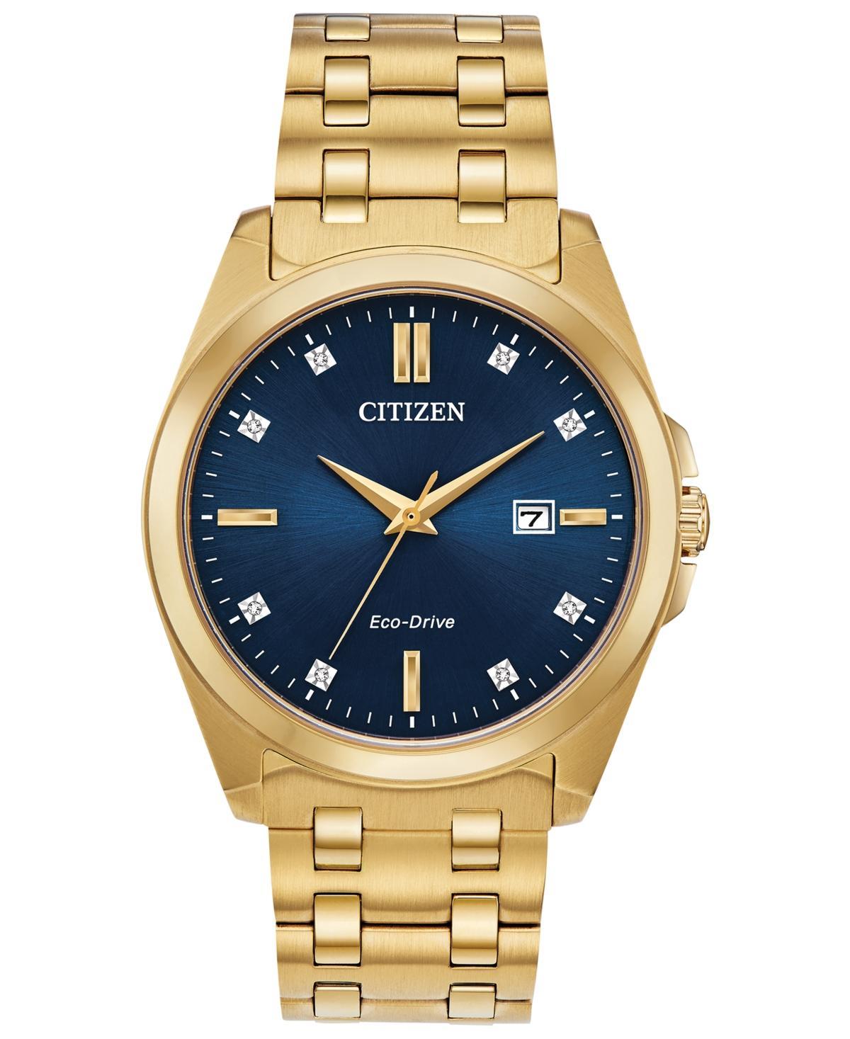 Citizen Eco-Drive Men's Corso Diamond Accent Watch - BM7103-51L, Size: Large, Gold Tone Product Image