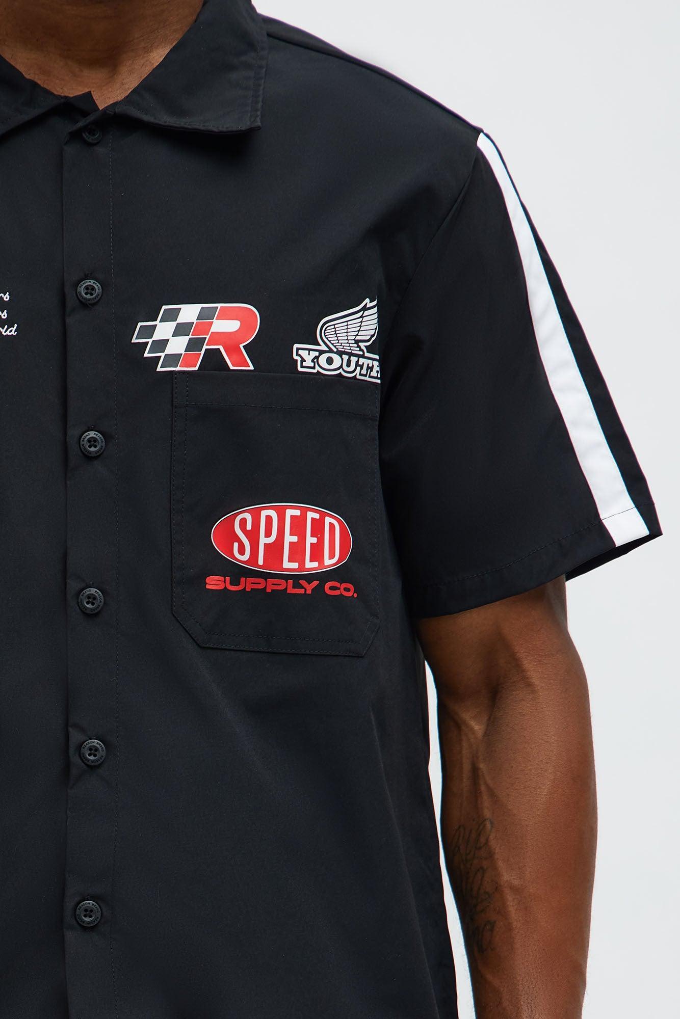 Speed Supply Button Up Shirt - Black Product Image