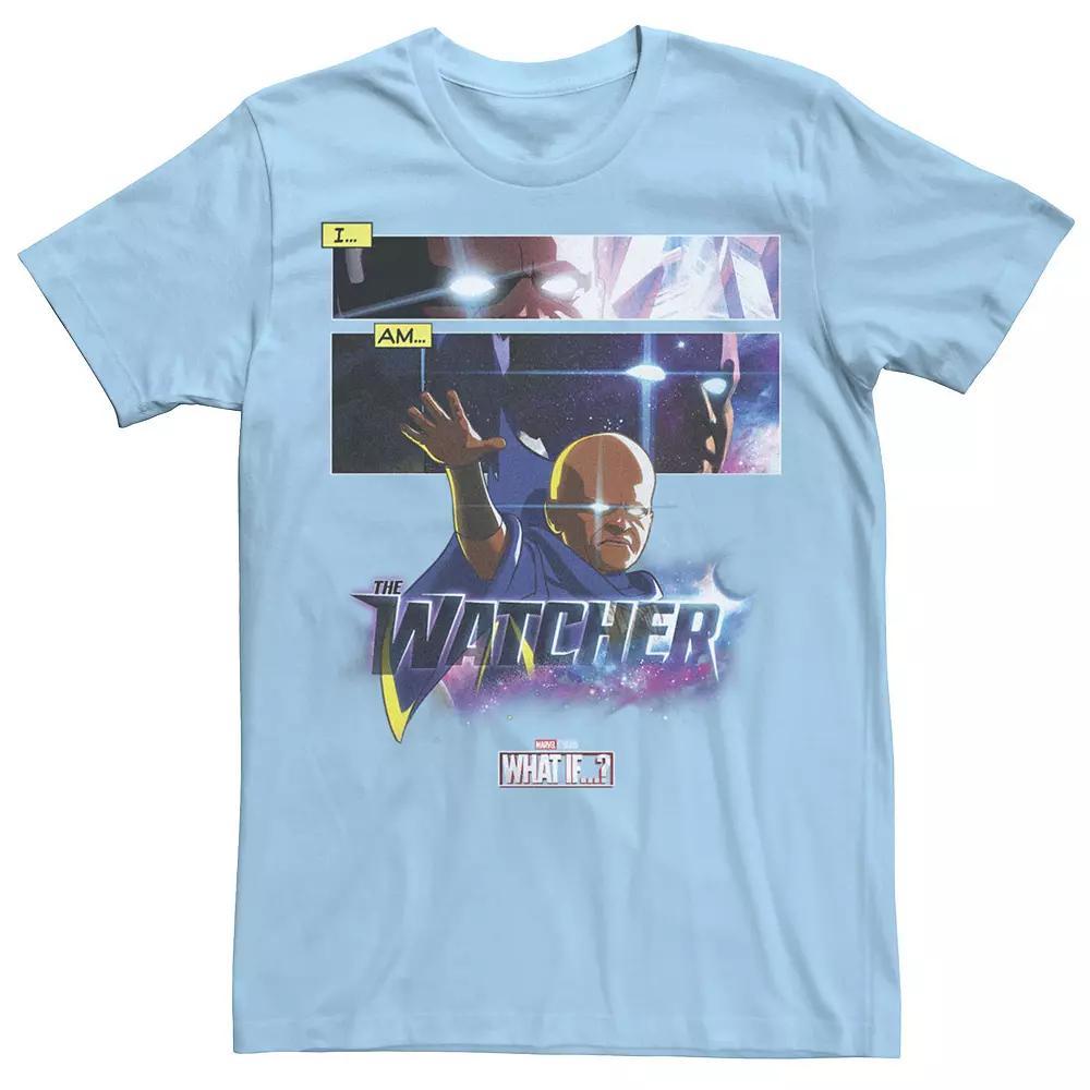 Men's Marvel What If The Watcher Panel Poster Tee, Boy's, Size: Small, Blue Product Image