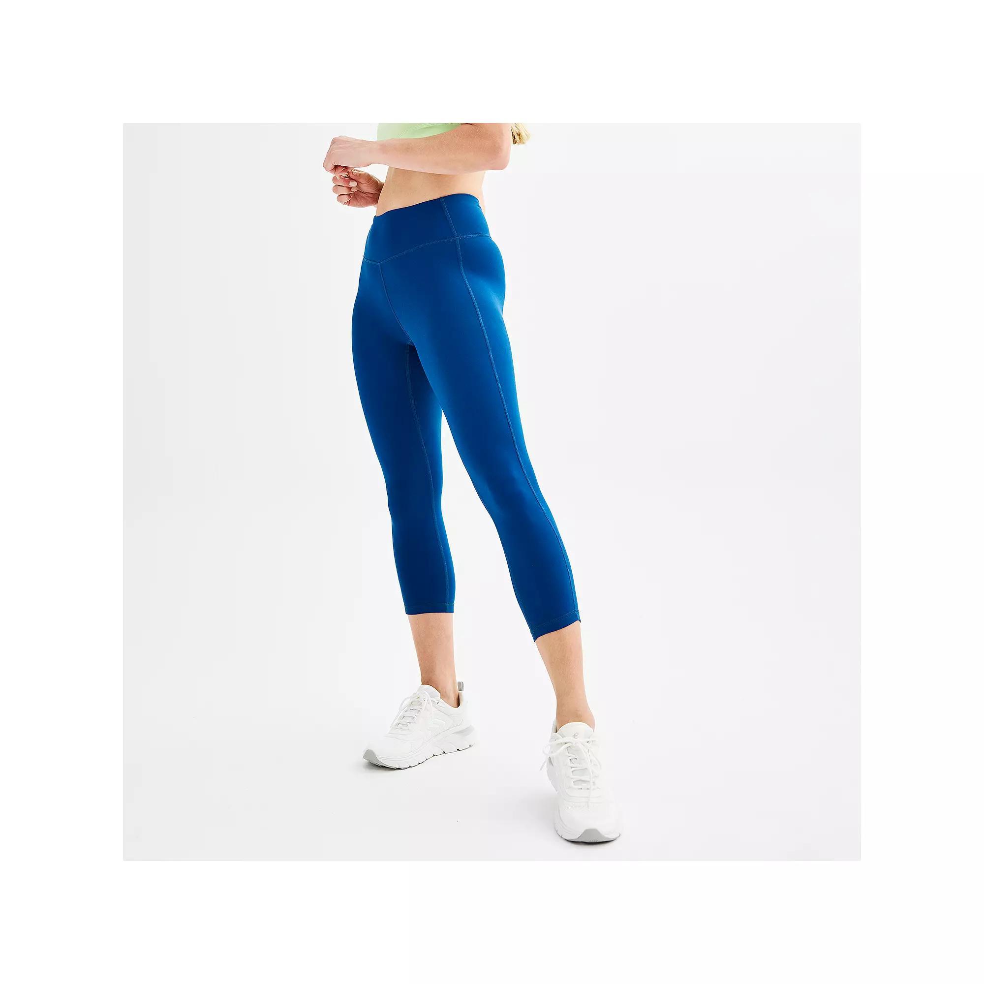 Women's Tek Gear® Essential Soft Capri Leggings, Size: XL, Blue Crayon Product Image