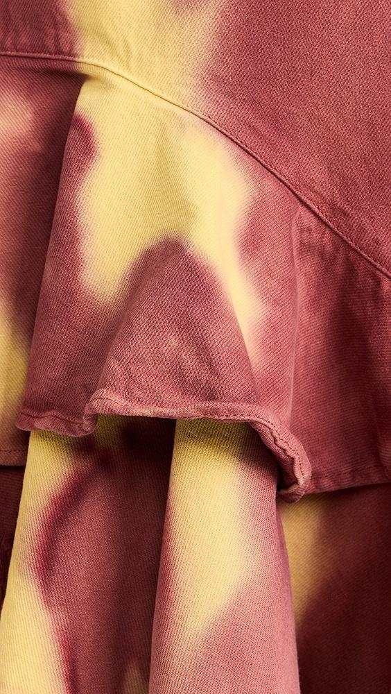 Marques Almeida Drill Tie Dye V Neck Dress | Shopbop Product Image