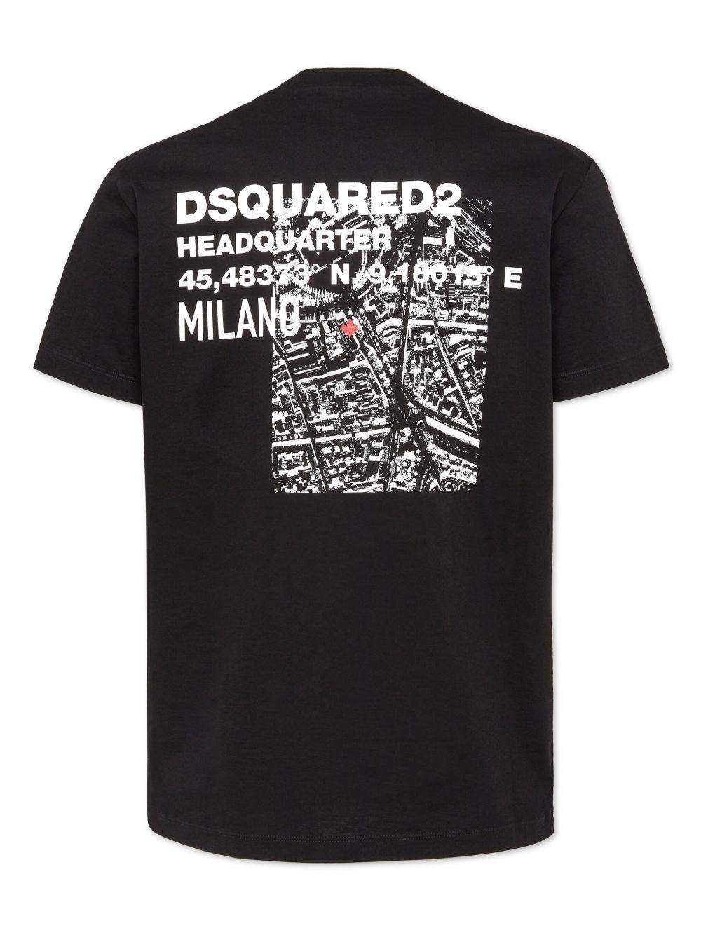 map-print cotton T-shirt Product Image