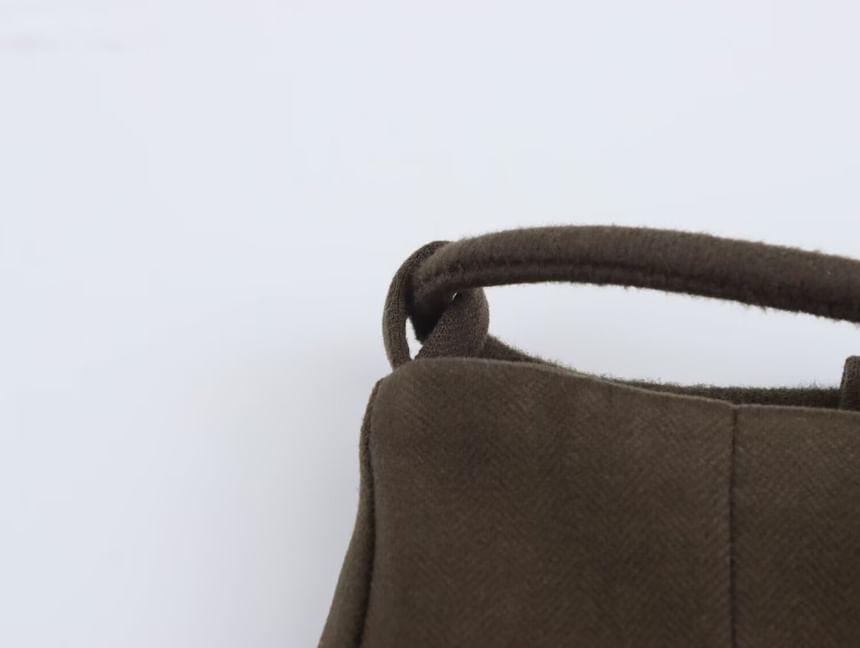 Drawstring Waist Plain Midi A-Line Skirt Product Image
