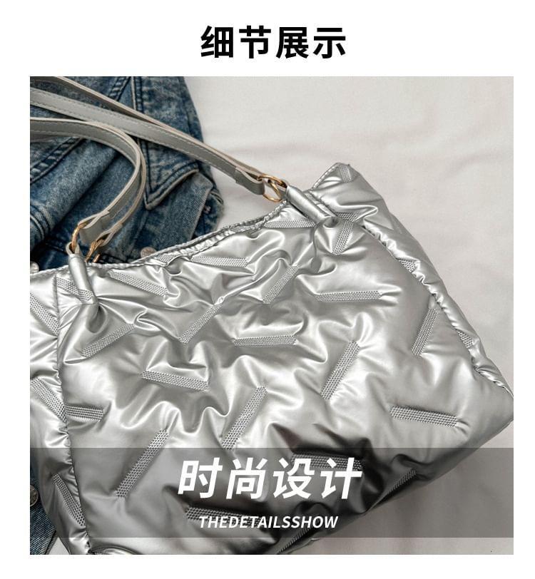 Plain Quilted Tote Bag Product Image
