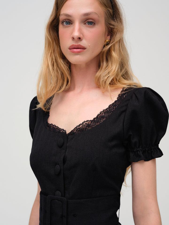 Shawna Mini Dress — Black Product Image