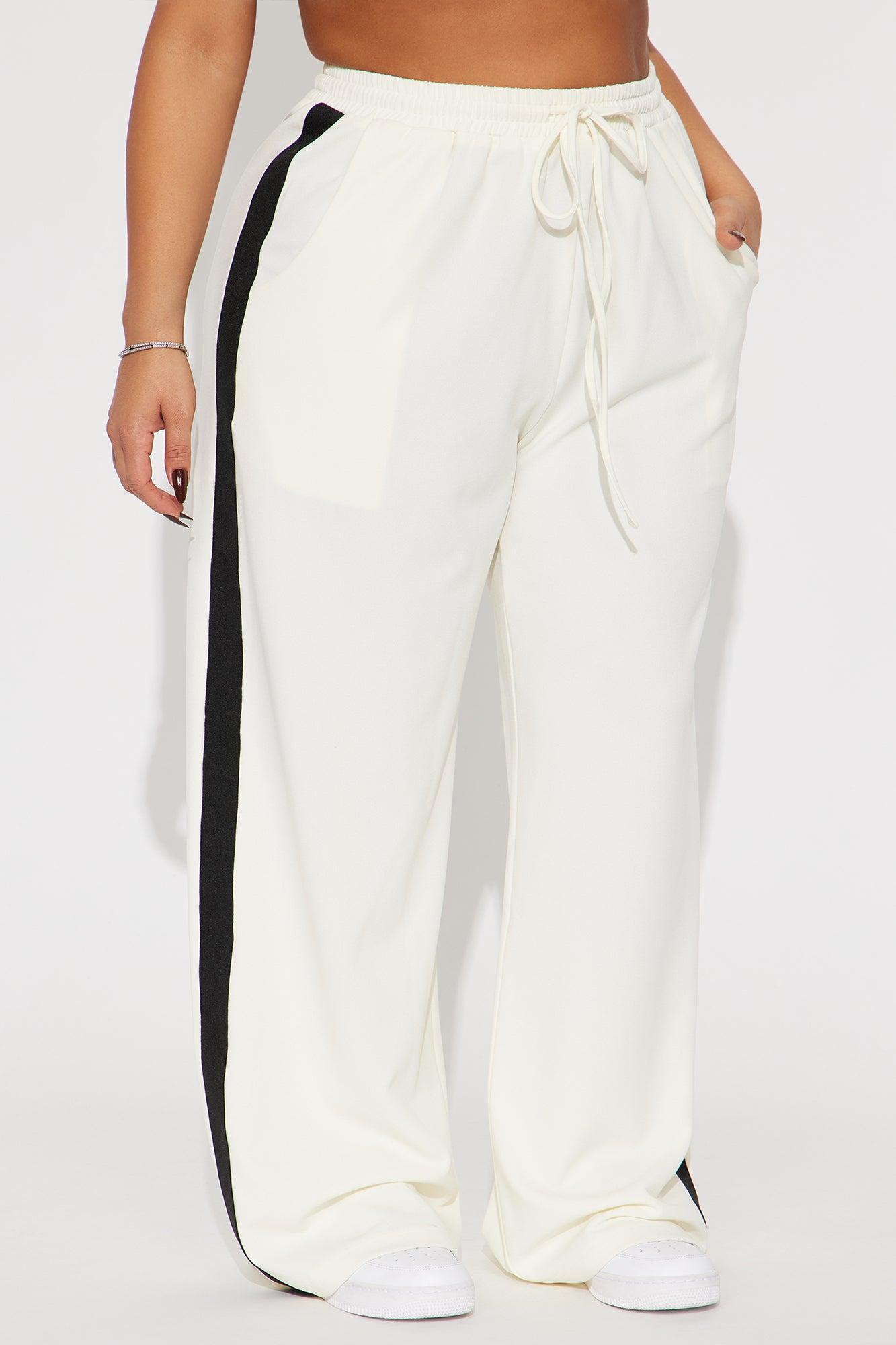 Point Of View Track Trouser Pant - Cream Product Image