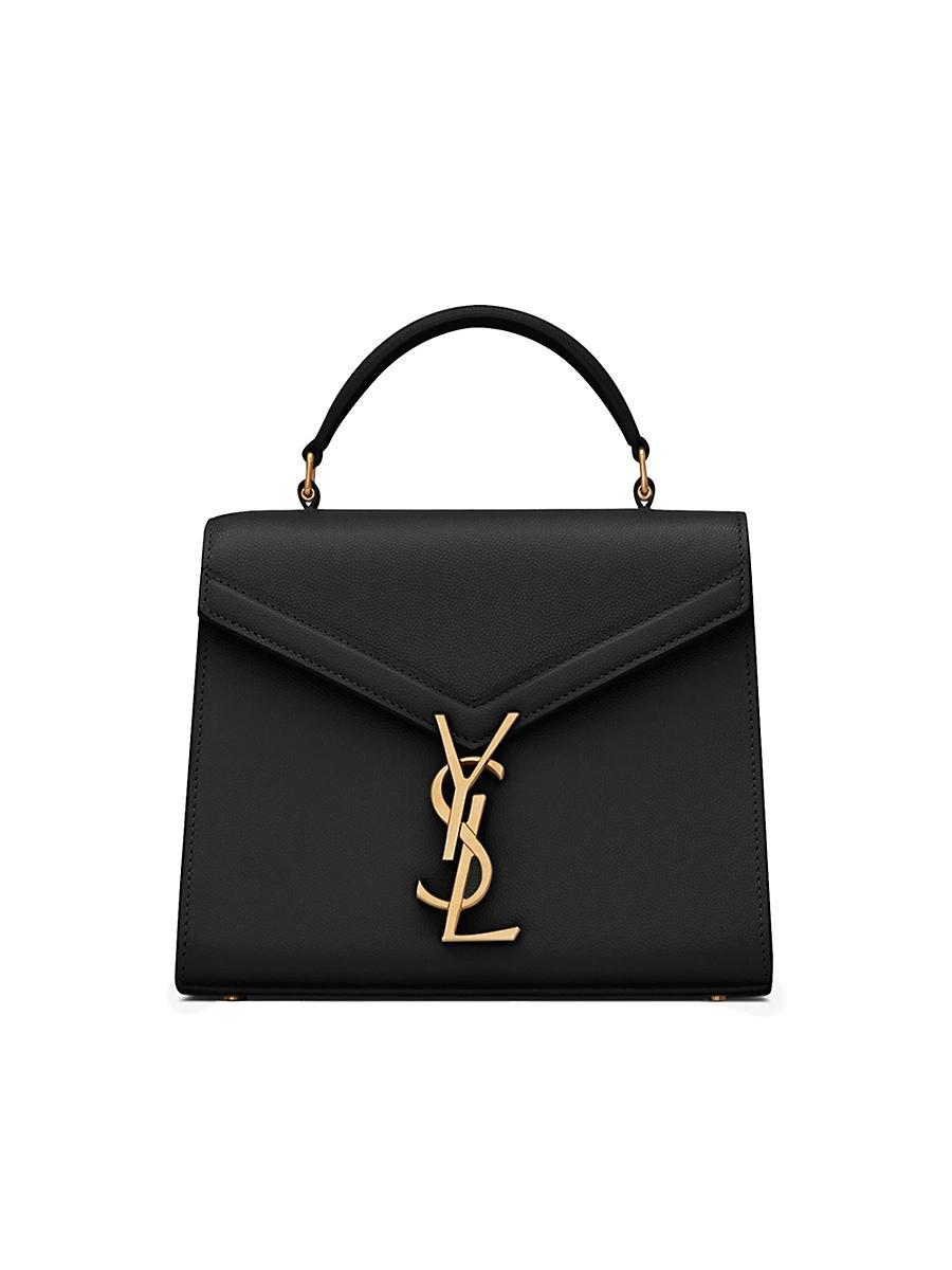Womens Cassandra Mini Top Handle Bag in Grain De Poudre Embossed Leather Product Image