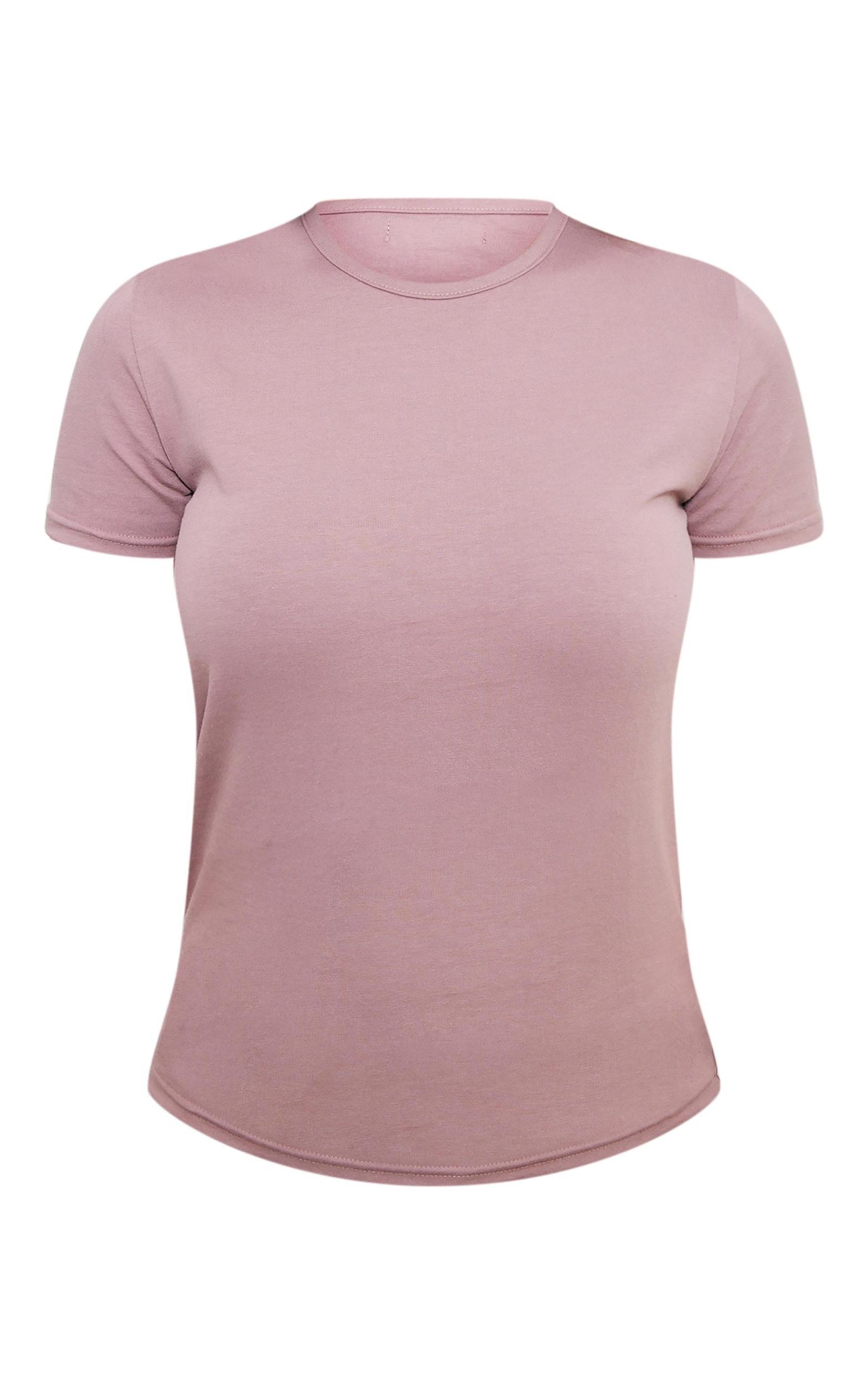  Mauve Premium Cap Sleeve Cotton T- Shirt Product Image