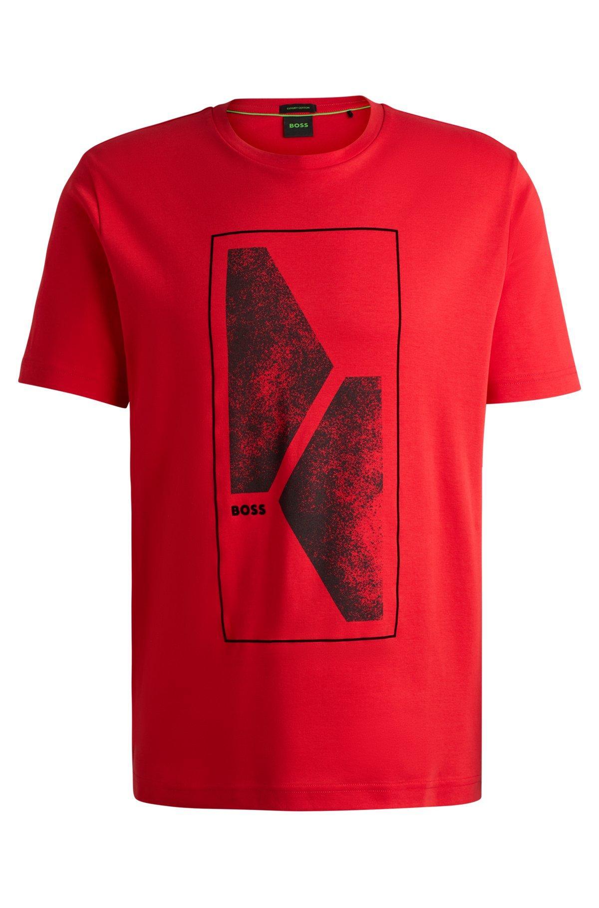 Interlock-cotton regular-fit T-shirt with seasonal artwork Product Image