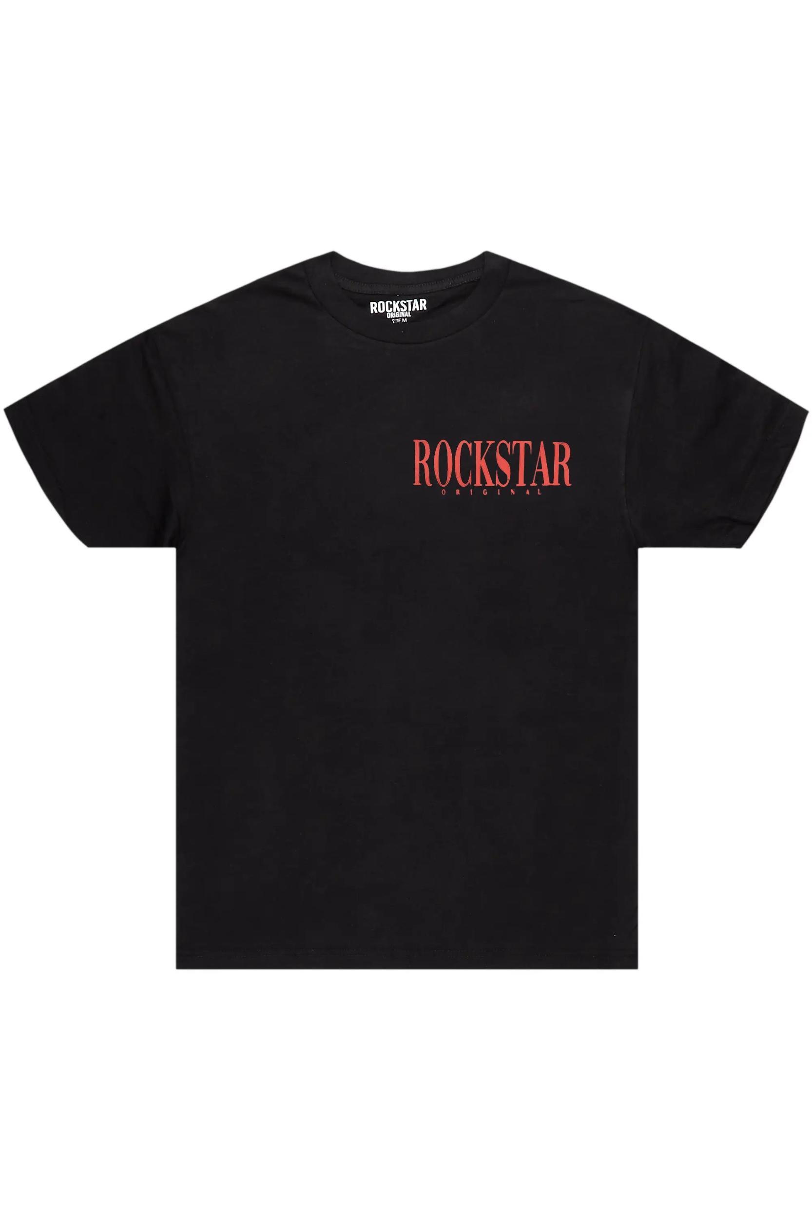 Dayte Nite Black Graphic T-Shirt Male Product Image
