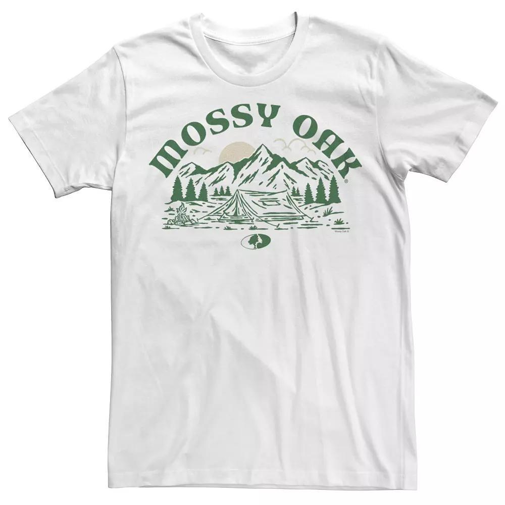 Mens Mossy Oak Camping Landscape Retro Graphic Tee Product Image