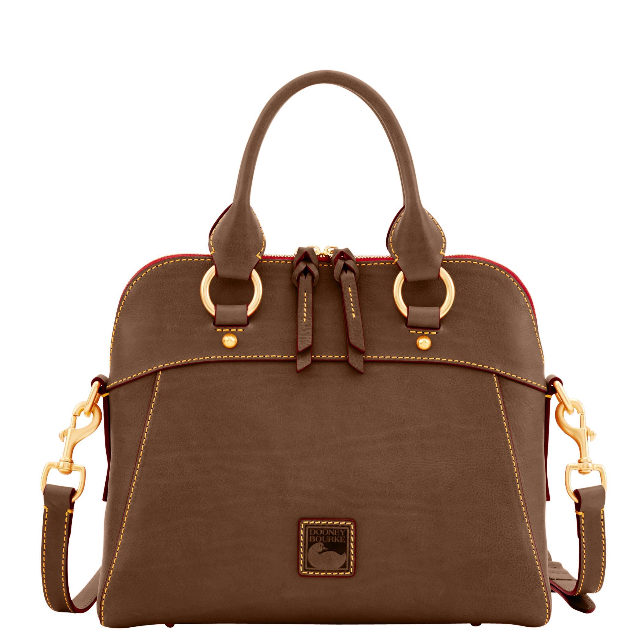 Dooney & Bourke Womens Florentine Cameron Leather Satchel Bag in Pale Blue Product Image