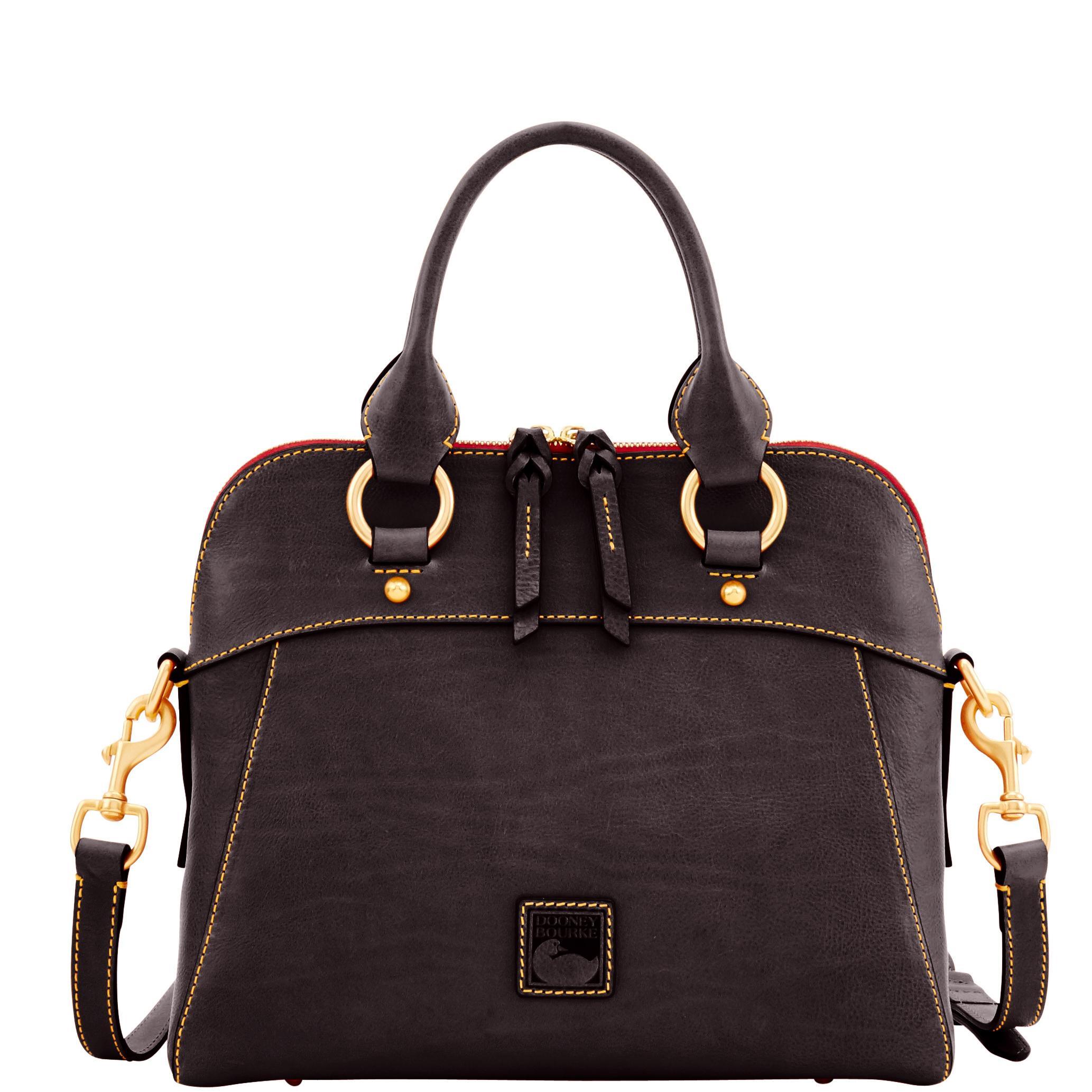 Dooney & Bourke Womens Florentine Cameron Leather Satchel Bag in Pale Blue Product Image