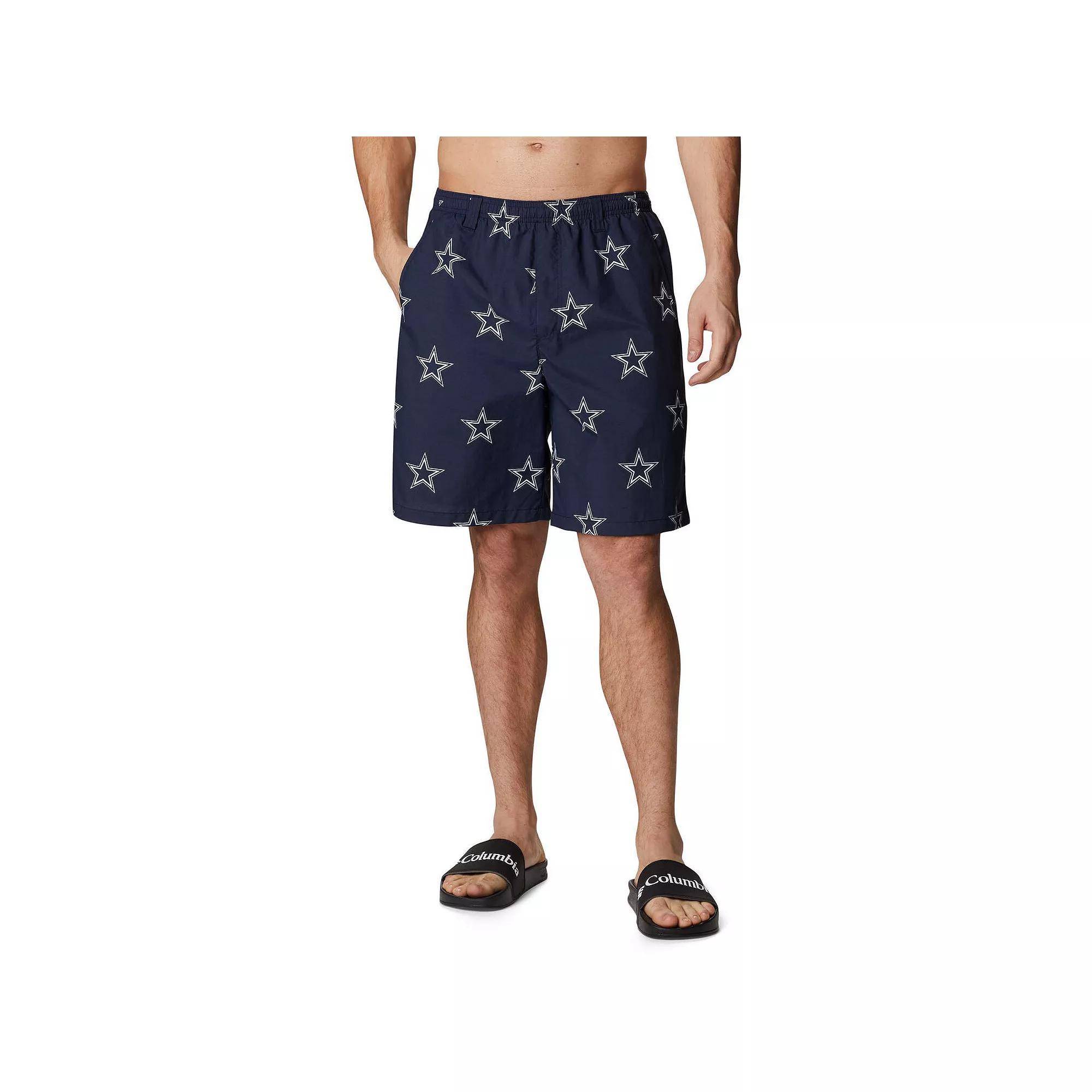 Men's Columbia Navy Dallas Cowboys Backcast III Printed Shorts, Size: 2XL, Blue Product Image