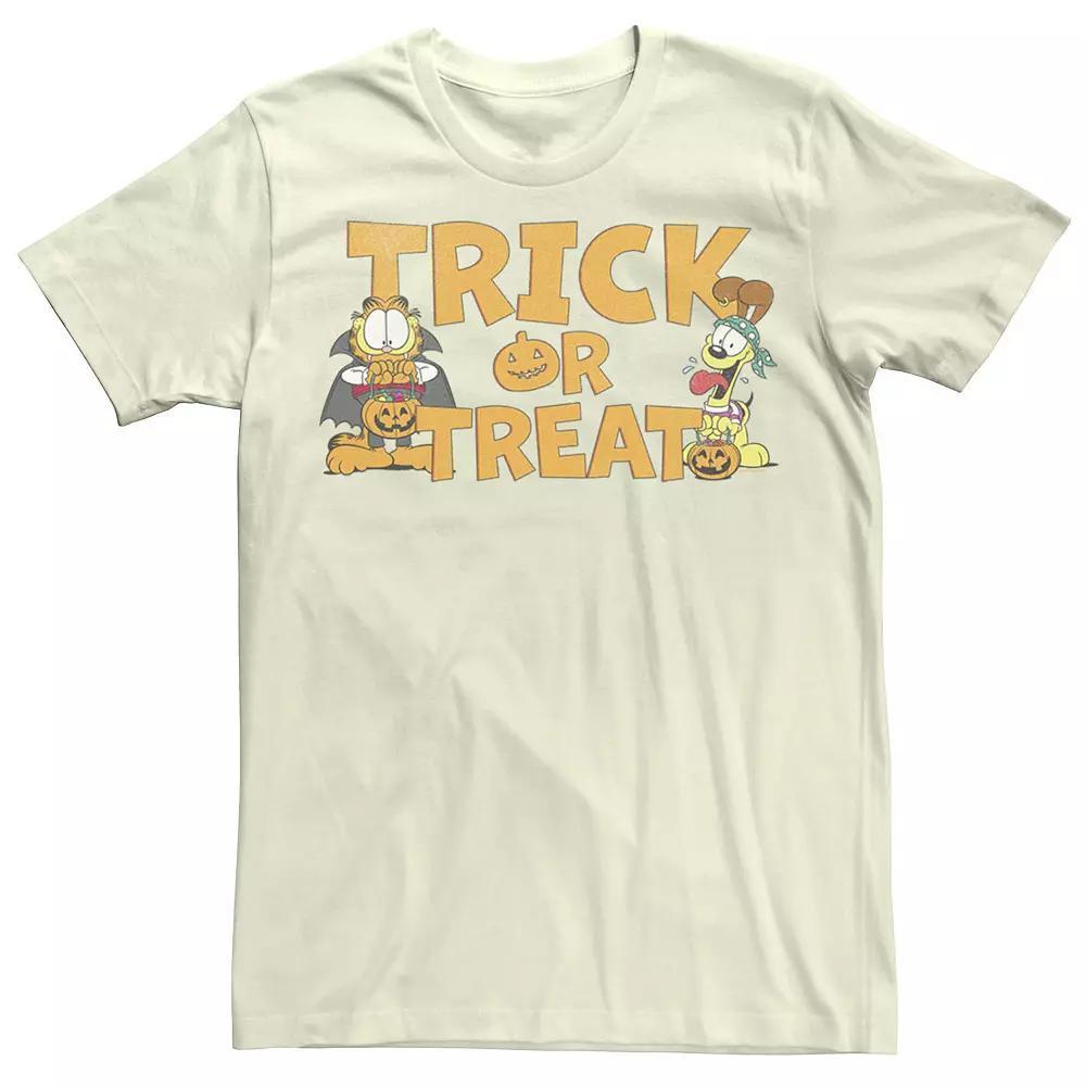 Men's Garfield Halloween Text Tee, Size: Medium, Natural Product Image