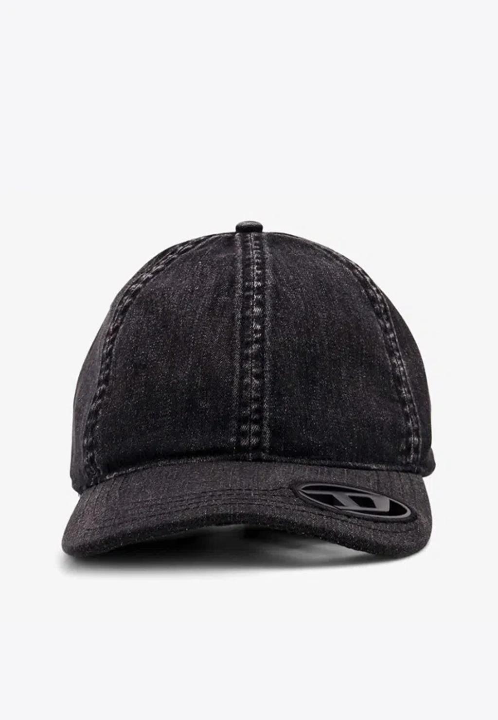 DIESEL C-ewan Faded Denim Cap In Black Product Image