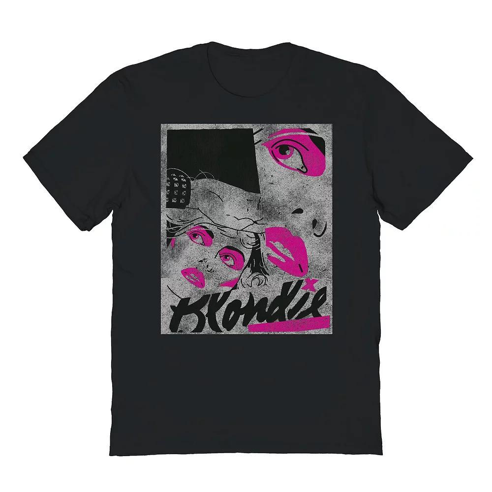 Men's Red Lips Graphic T-Shirt, Size: XXL, Black Product Image