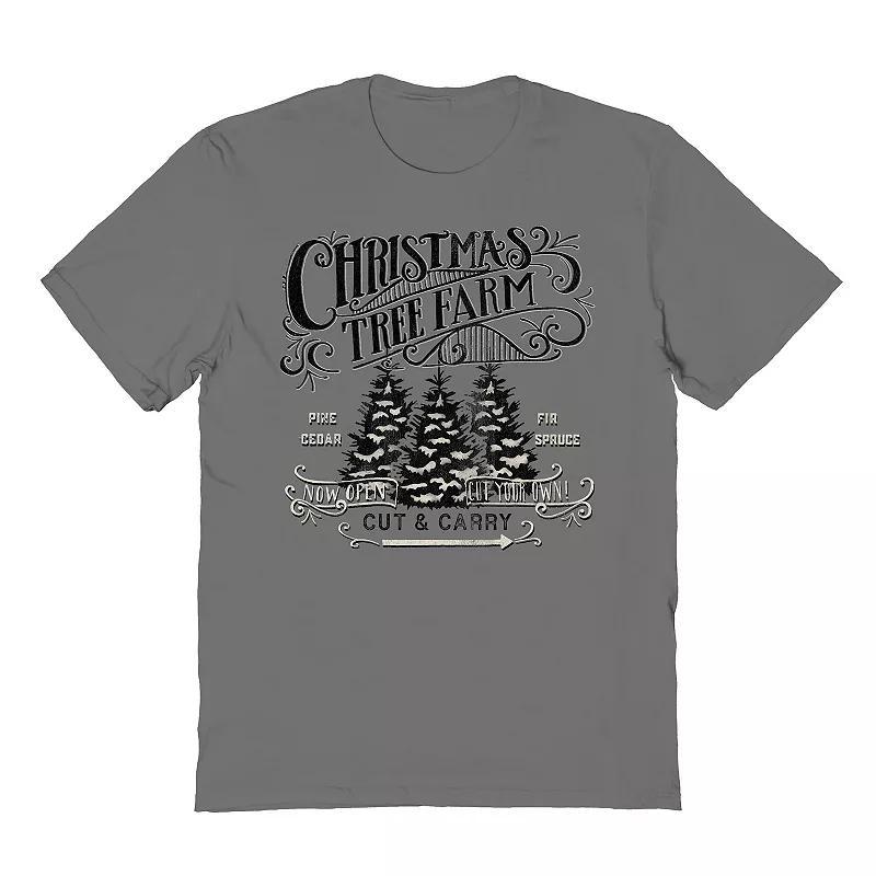 Men's Christmas Tree Farm Graphic Tee, Women's, Size: Large, Grey Product Image